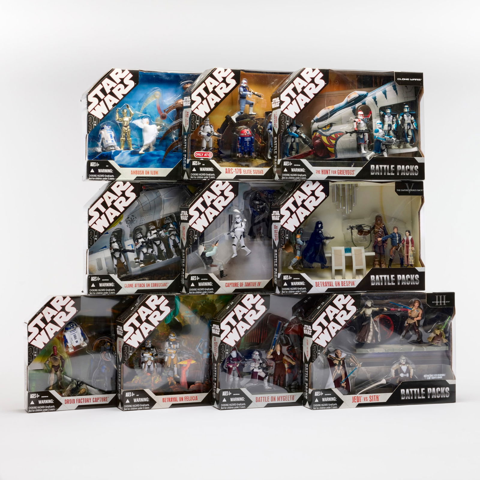 10PC 2006-07 Hasbro Star Wars 30th Anniversary Collection Battle Packs Group Factory Sealed (1 of 2)