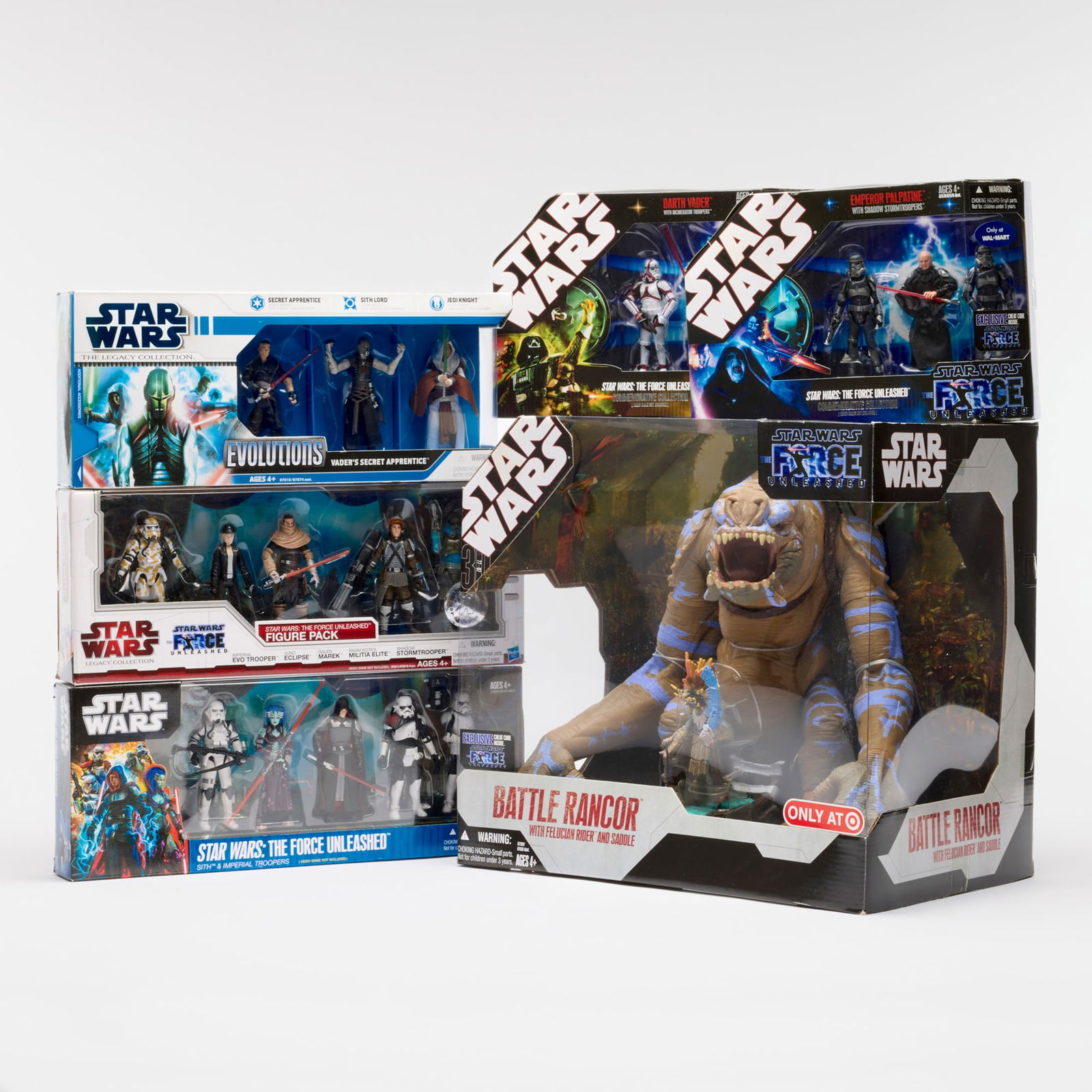 6PC 2007-11 Hasbro Star Wars The Force Unleashed Related Group Factory Sealed (1 of 2)