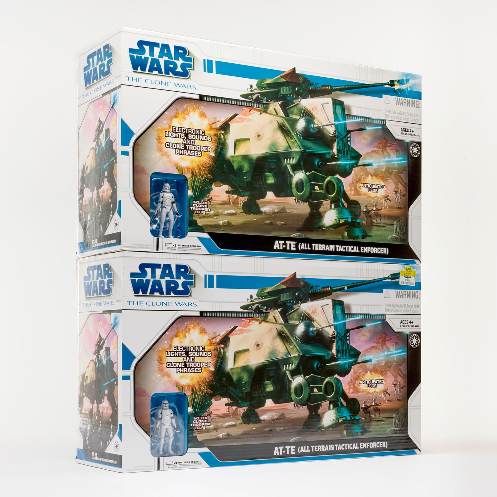 2PC 2008 Hasbro Star Wars The Clone Wars AT-TE (All Terrain Tactical Enforcer) Vehicle Group (1 of 2)