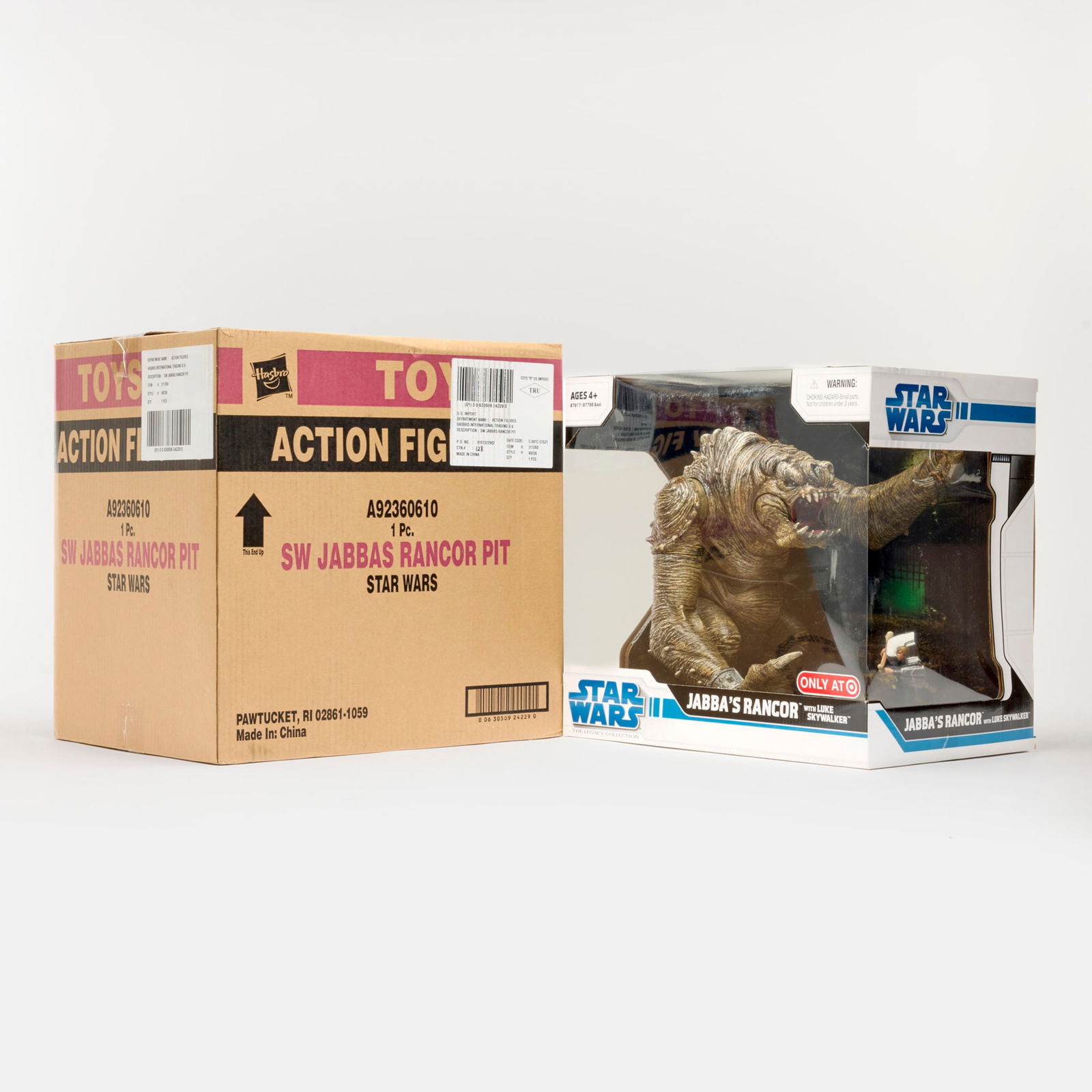 2PC 2008-14 Hasbro Star Wars The Legacy Coll. Jabba's Rancor with Luke Skywalker & The Black Series (1 of 2)