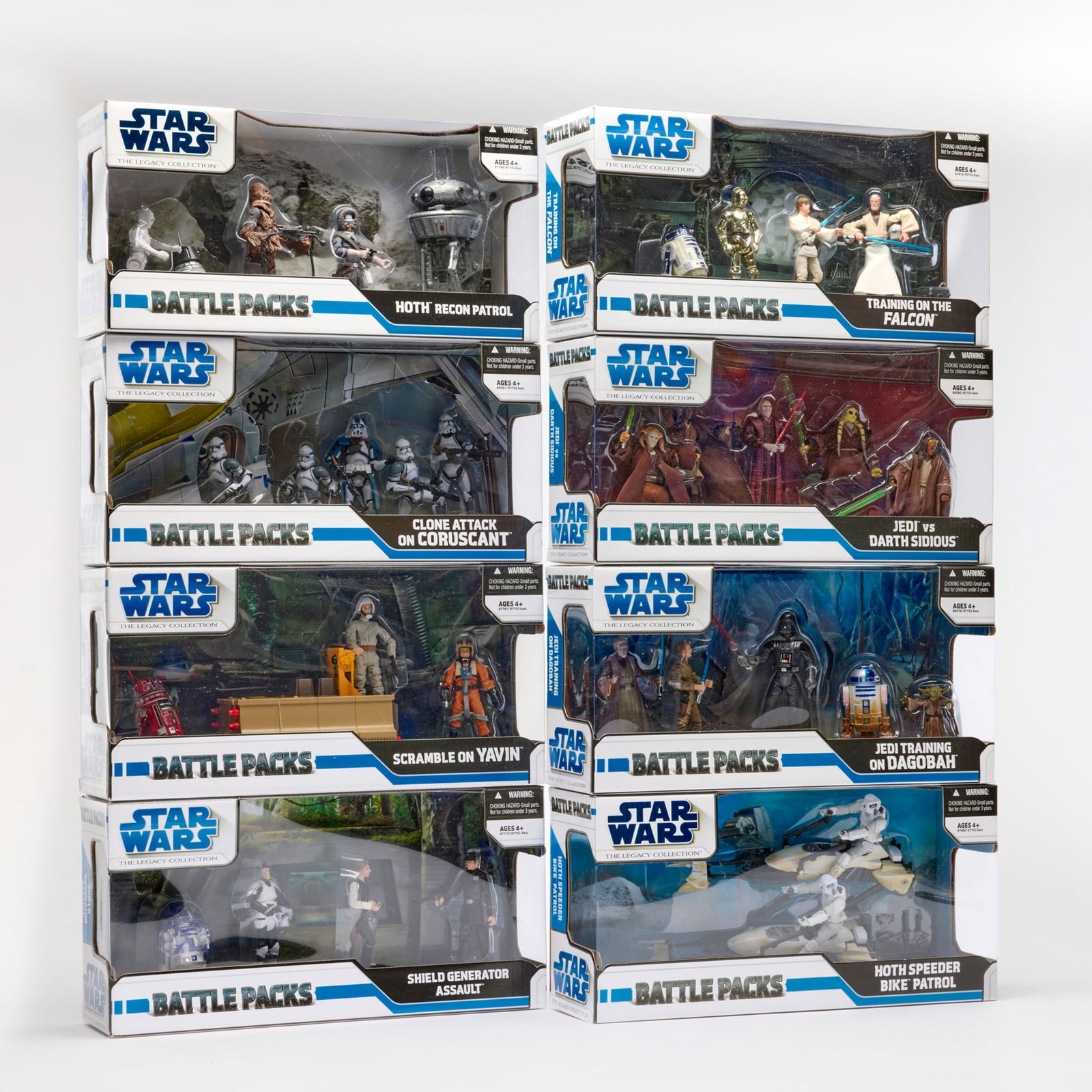 8PC 2008 Hasbro Star Wars The Legacy Collection Battle Pack Group Factory Sealed (1 of 2)