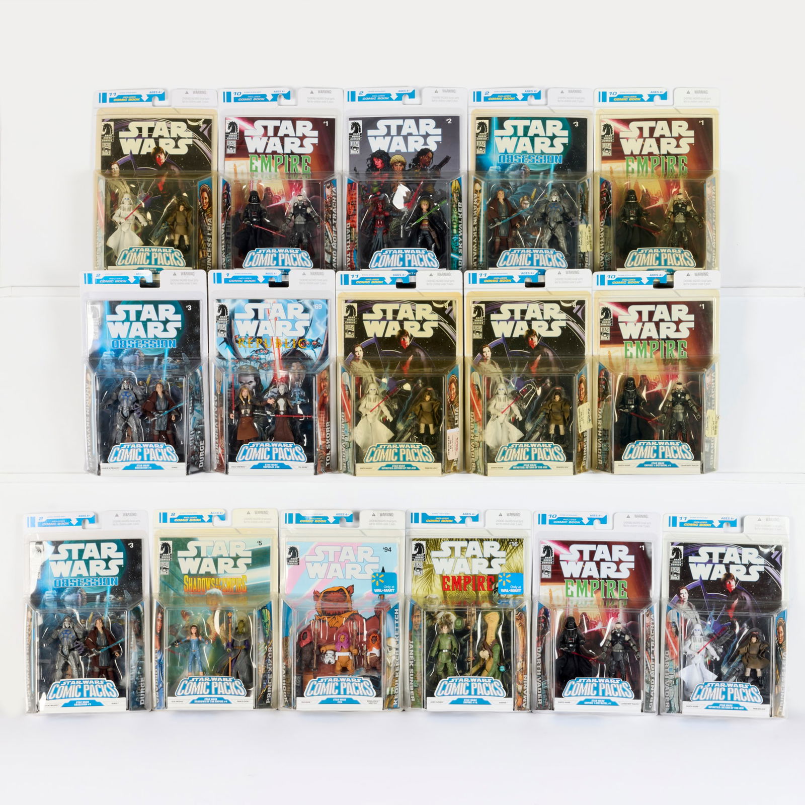 16PC 2008 Hasbro Star Wars Comic Packs Group Factory Sealed (1 of 2)
