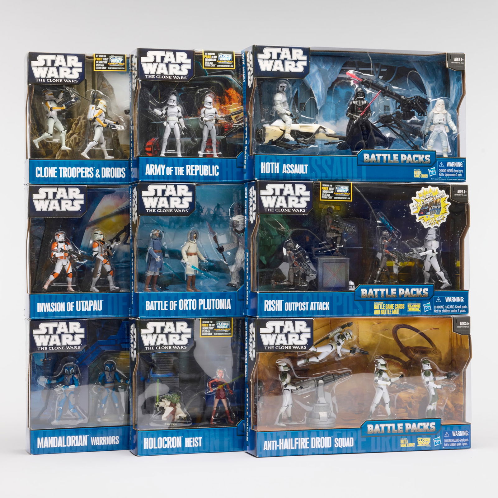 9PC 2010-11 Hasbro Star Wars The Clone Wars Battle Pack Group Factory Sealed (1 of 2)