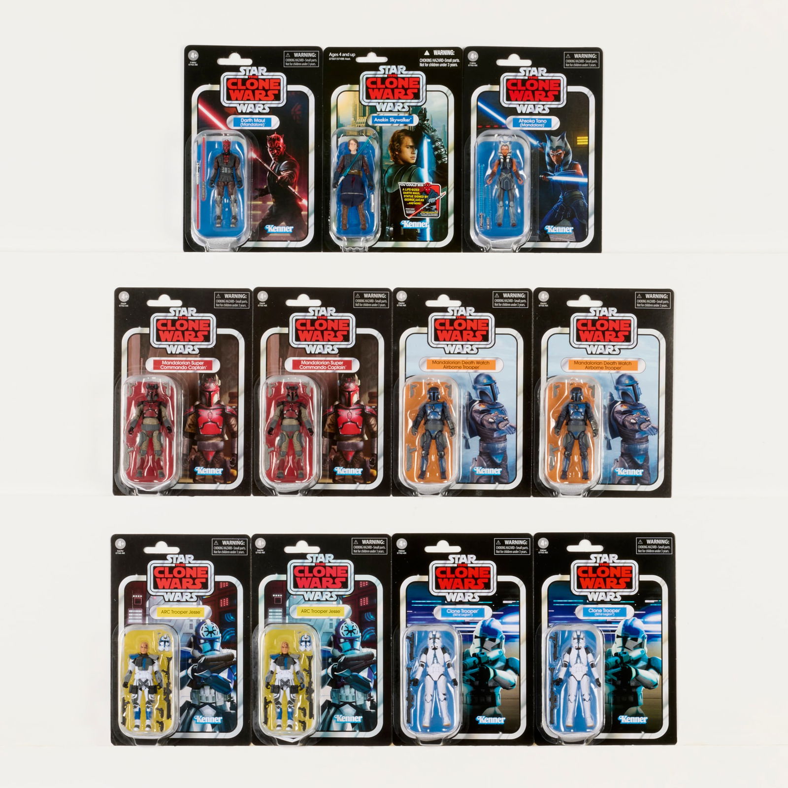 11PC 2012-22 Hasbro Star Wars The Vintage Collection The Clone Wars Related Group Factory Sealed: 11PC 2012-22 Hasbro Star Wars The Vintage Collection The Clone Wars Related Group Factory Sealed USA, 2012-22 9 h x 6 w x 1 d in (23 x 15 x 3 cm) The Clone Wars The Vintage Collection Factory Sealed G