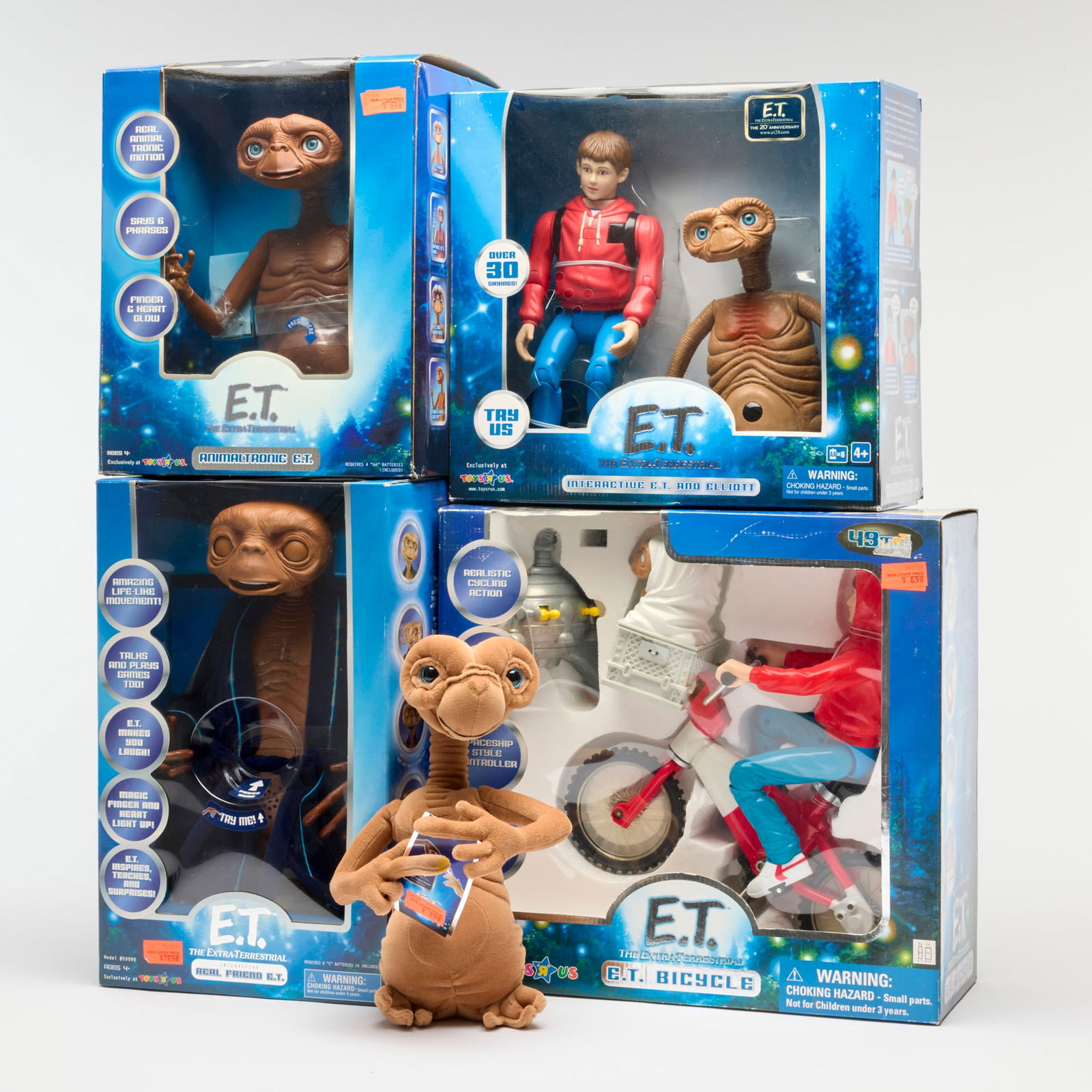 5PC 2001-02 Toy's 'R' Us Exclusive E.T. The Extra-Terrestrial Group Factory Sealed (1 of 2)