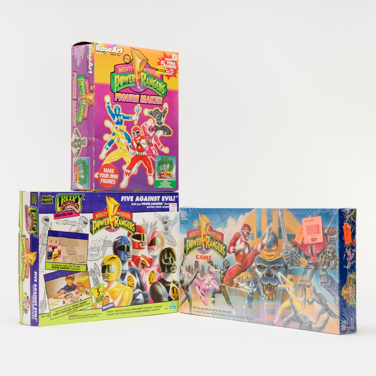 3PC 1993-94 Mighty Morphin Power Rangers Activity Group Factory Sealed (1 of 2)