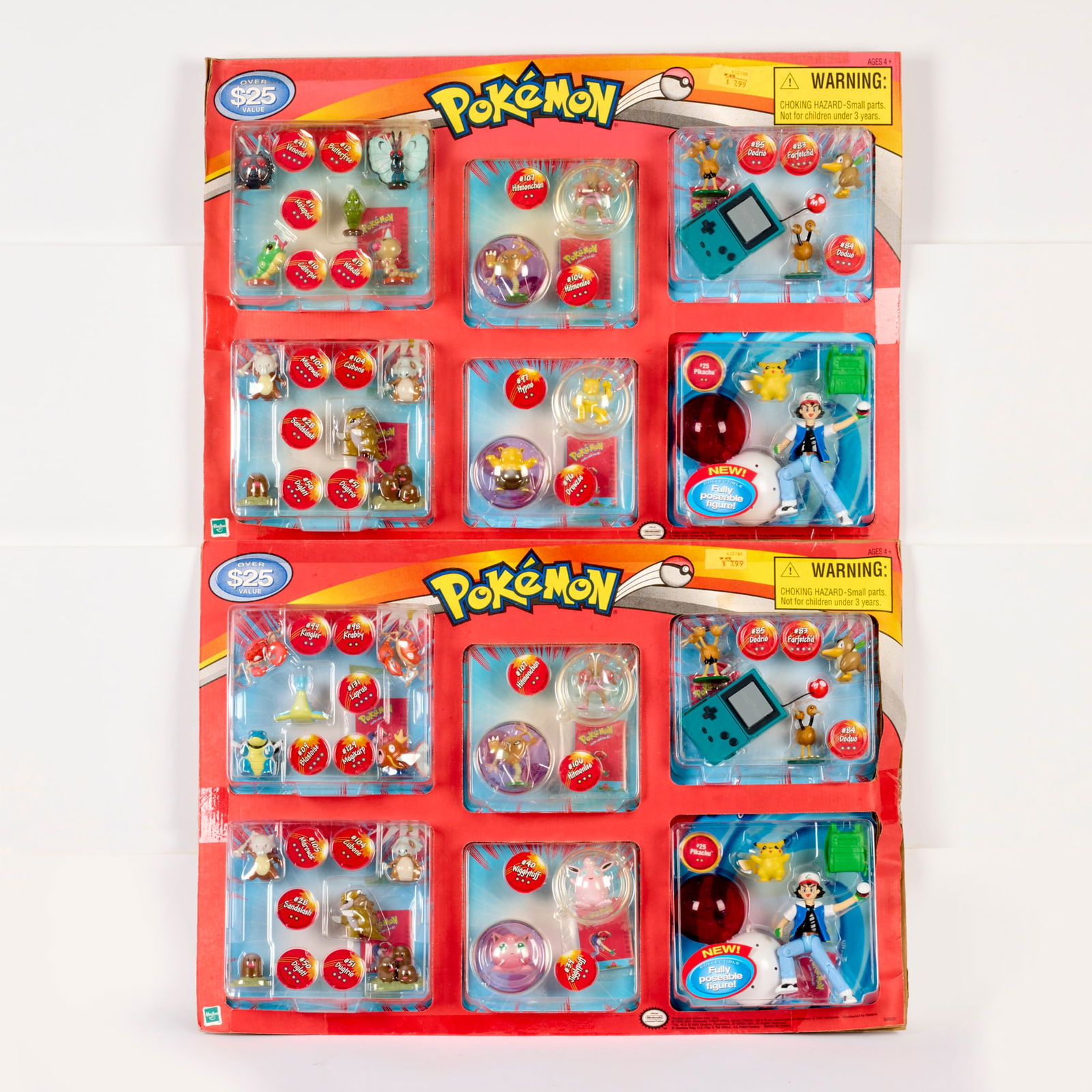 2PC 2001 Hasbro Pokemon 6 Pack Action Figure Display Multi Pack 58900 Group Factory Sealed (1 of 2)