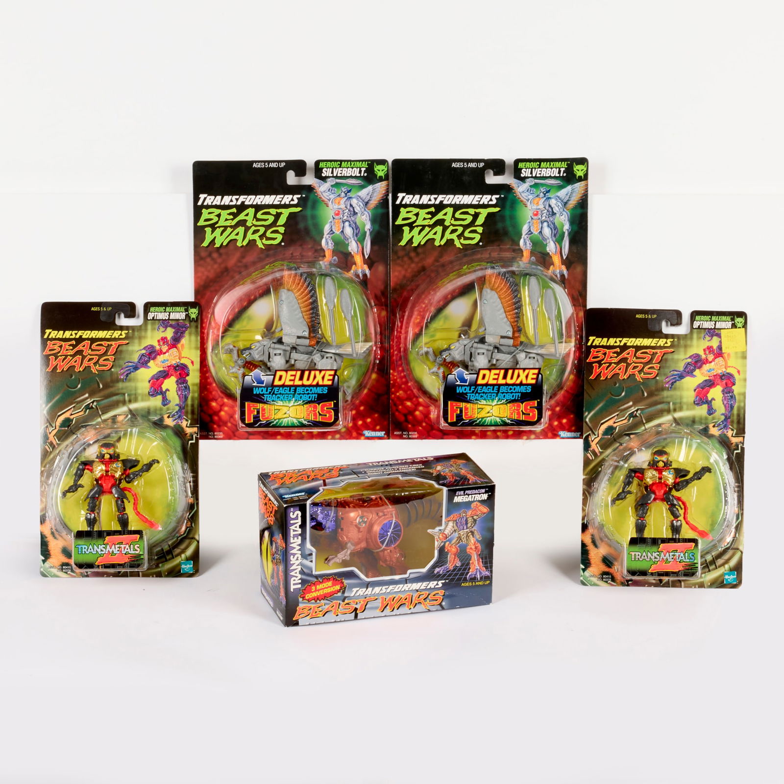 5PC Hasbro 1997-98 Transformers Beast Wars Group Factory Sealed (1 of 2)