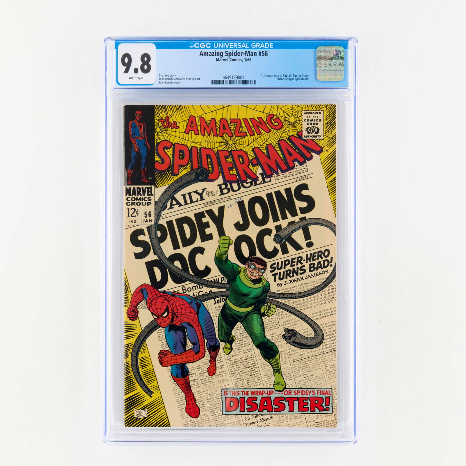 Marvel Comics Amazing Spider-Man #56 CGC 9.8 (1 of 2)