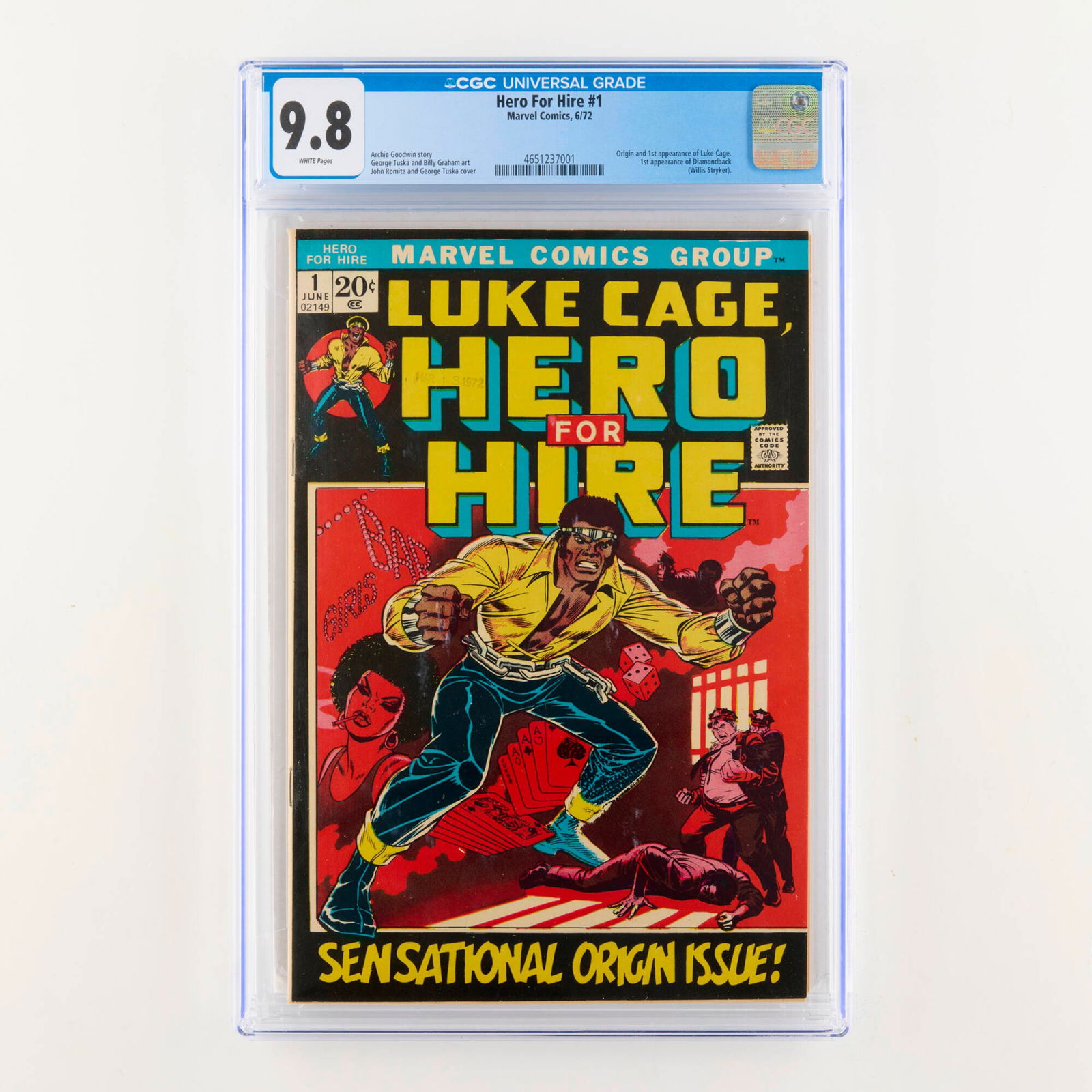 Marvel Comics Hero For Hire #1 CGC 9.8 (1 of 2)