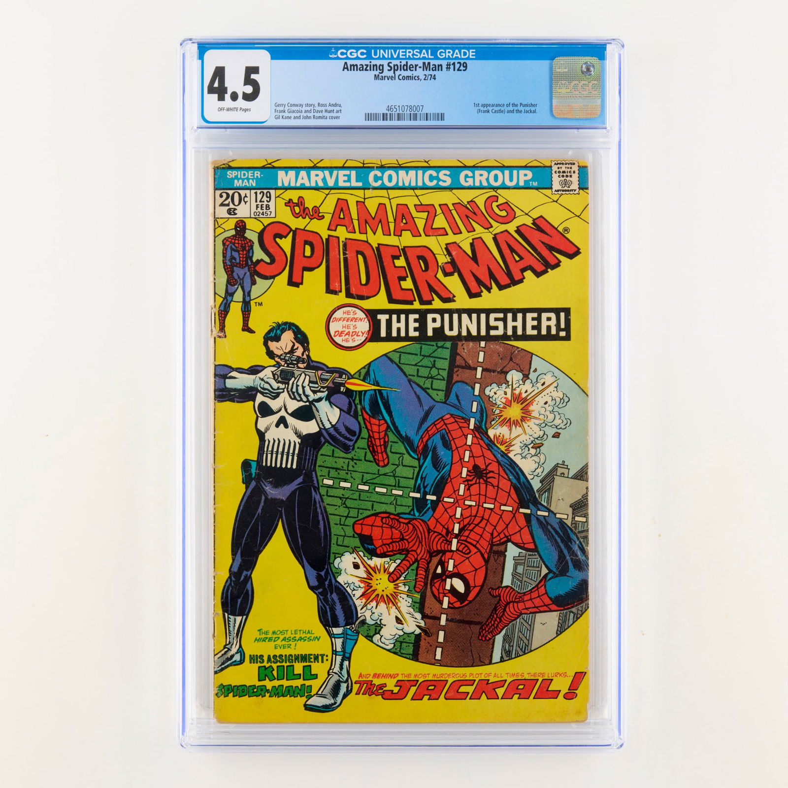 Marvel Comics Amazing Spider-Man #129 CGC 4.5 (1 of 2)