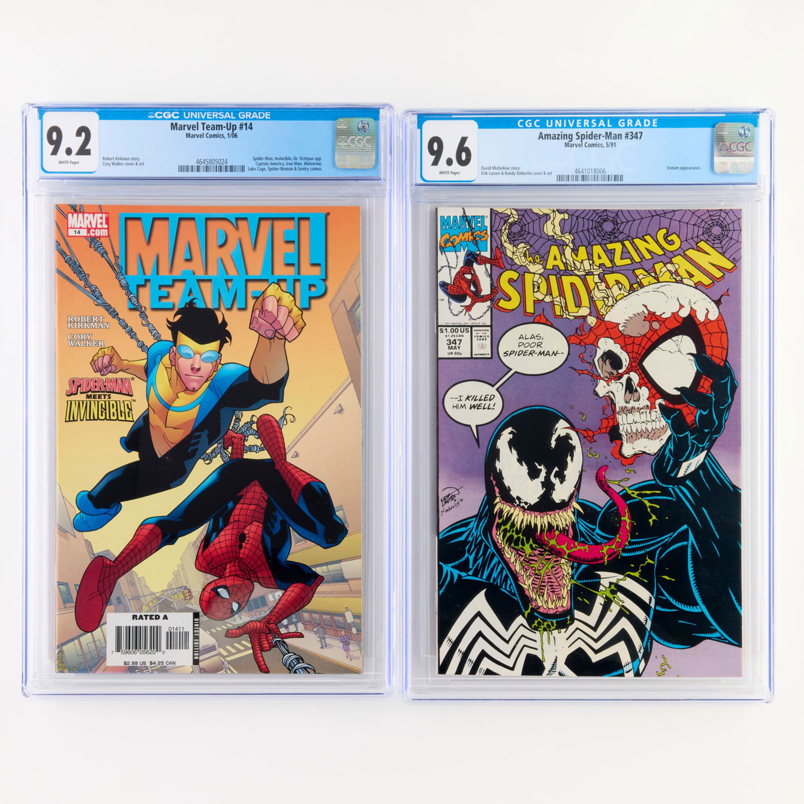 2 Marvel Comics Amazing Spider-Man #347 and Marvel Team-Up #14 CGC Group (1 of 2)