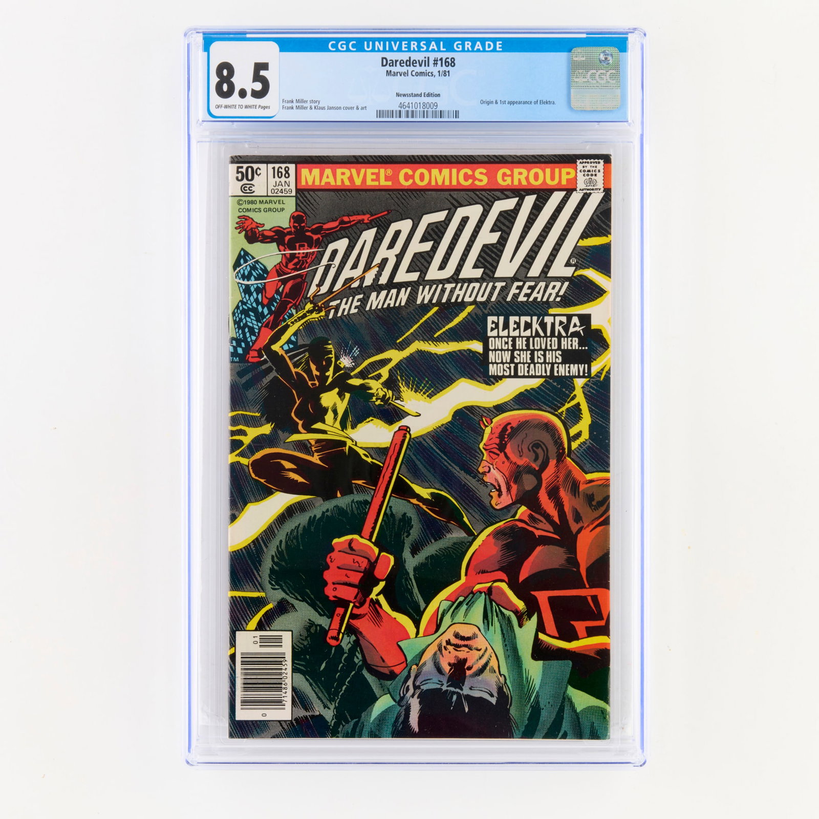 Marvel Comics Daredevil #168 CGC 8.5 Newsstand Edition (1 of 2)