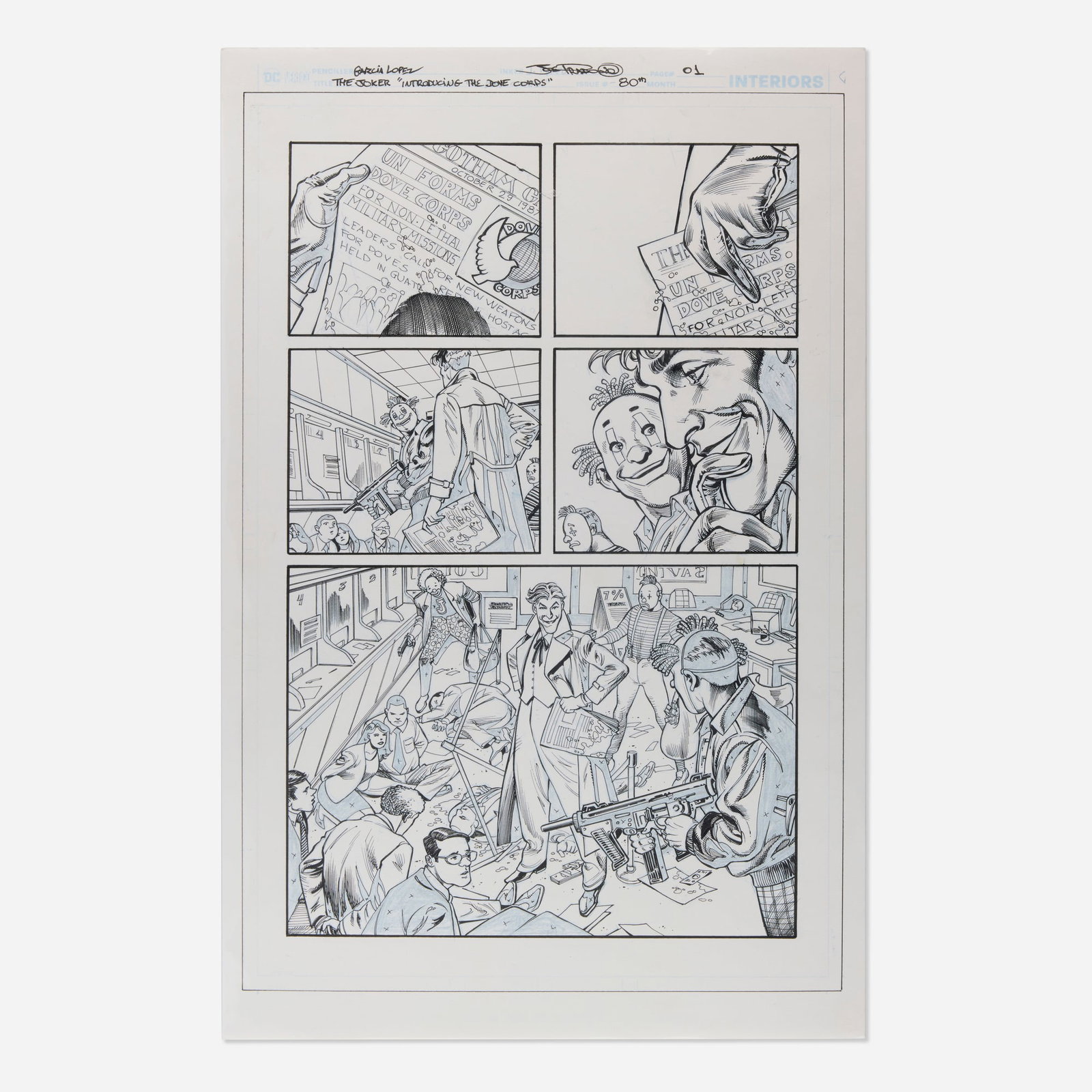 Jose Luis Garcia-Lopez and Joe Prado, The Joker 80th Anniversary Story Page 1 Original Art (1 of 1)