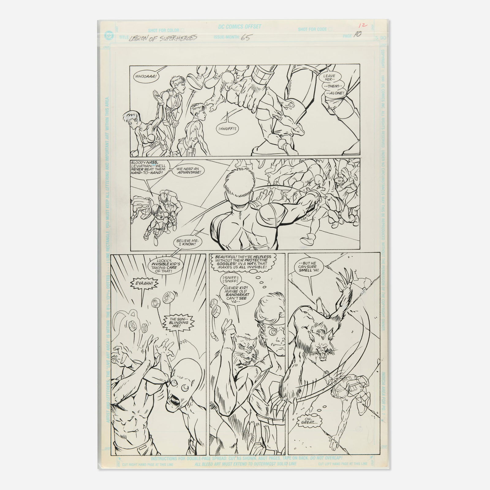 Lee Moder and Ron Boyd, Legion of Super-Heroes #65 Story Page 10 Original Art (DC Comics, 1995) (1 of 1)