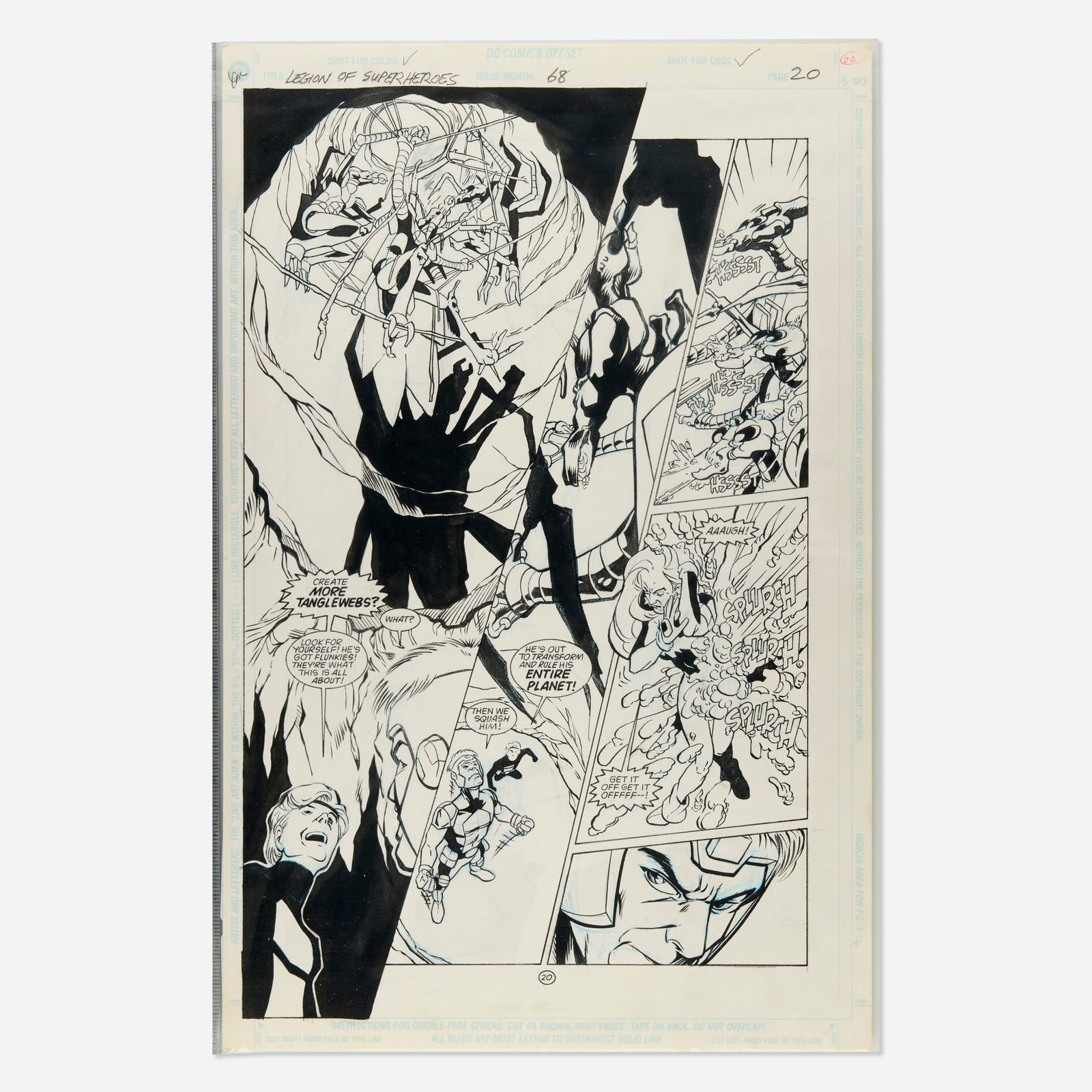 Lee Moder and Ron Boyd, Legion of Super-Heroes #68 Story Page 20 Original Art (DC Comics, 1995) (1 of 1)