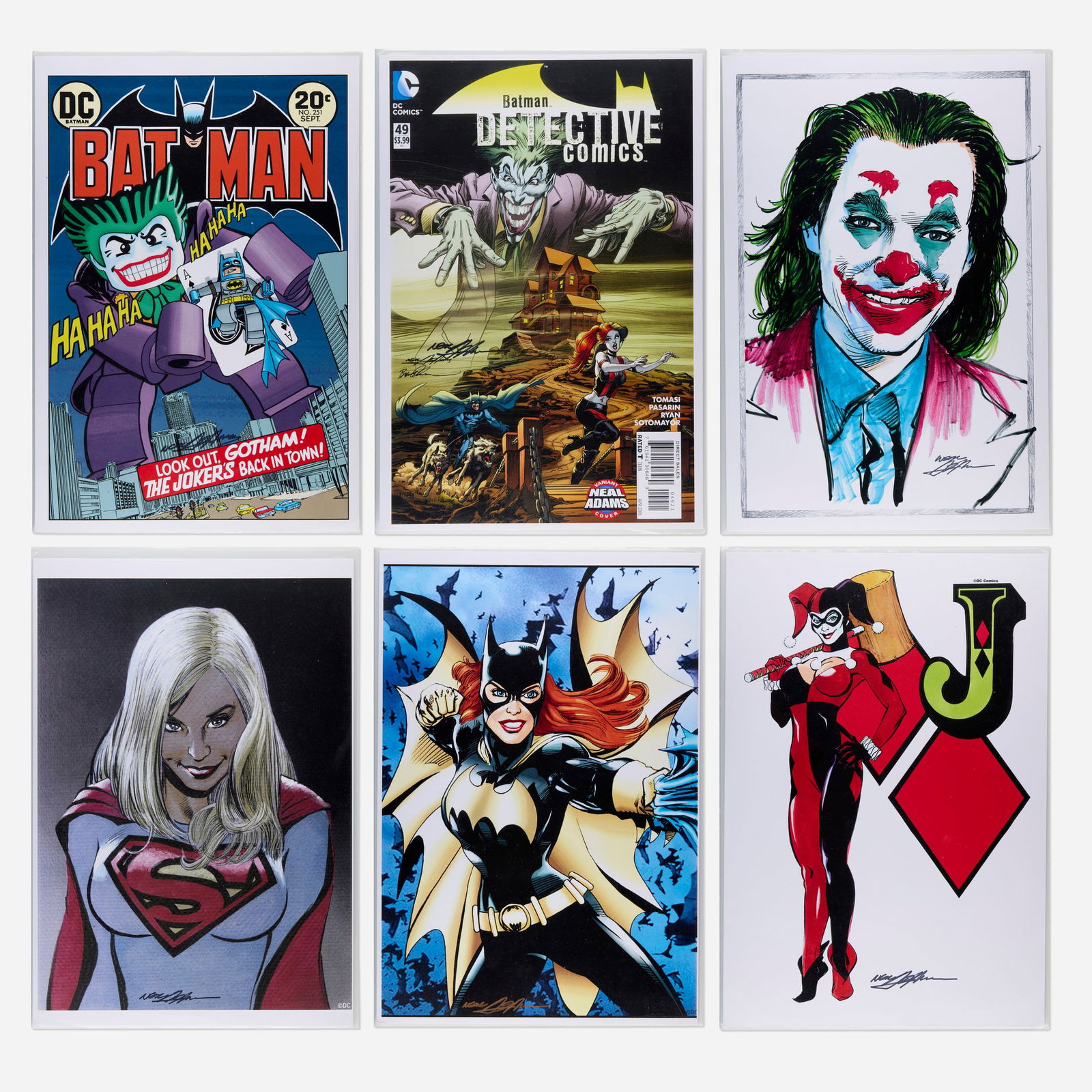 Neal Adams, Group of 6 DC Comics Signed Prints (1 of 1)