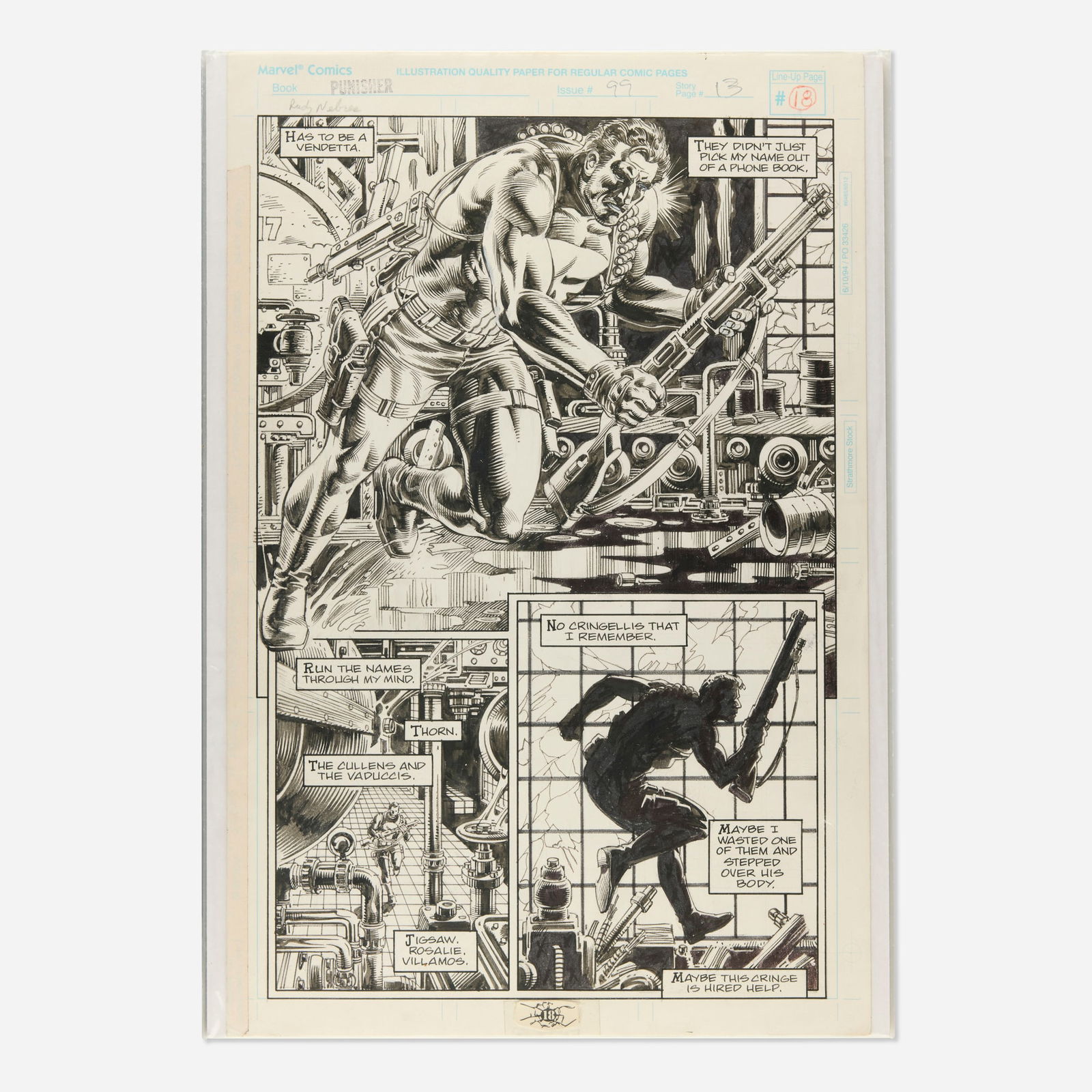 Rod Whigham and Rudy Nebres, Punisher #99 Story Page 13 Original Art (Marvel Comics, 1995) (1 of 1)