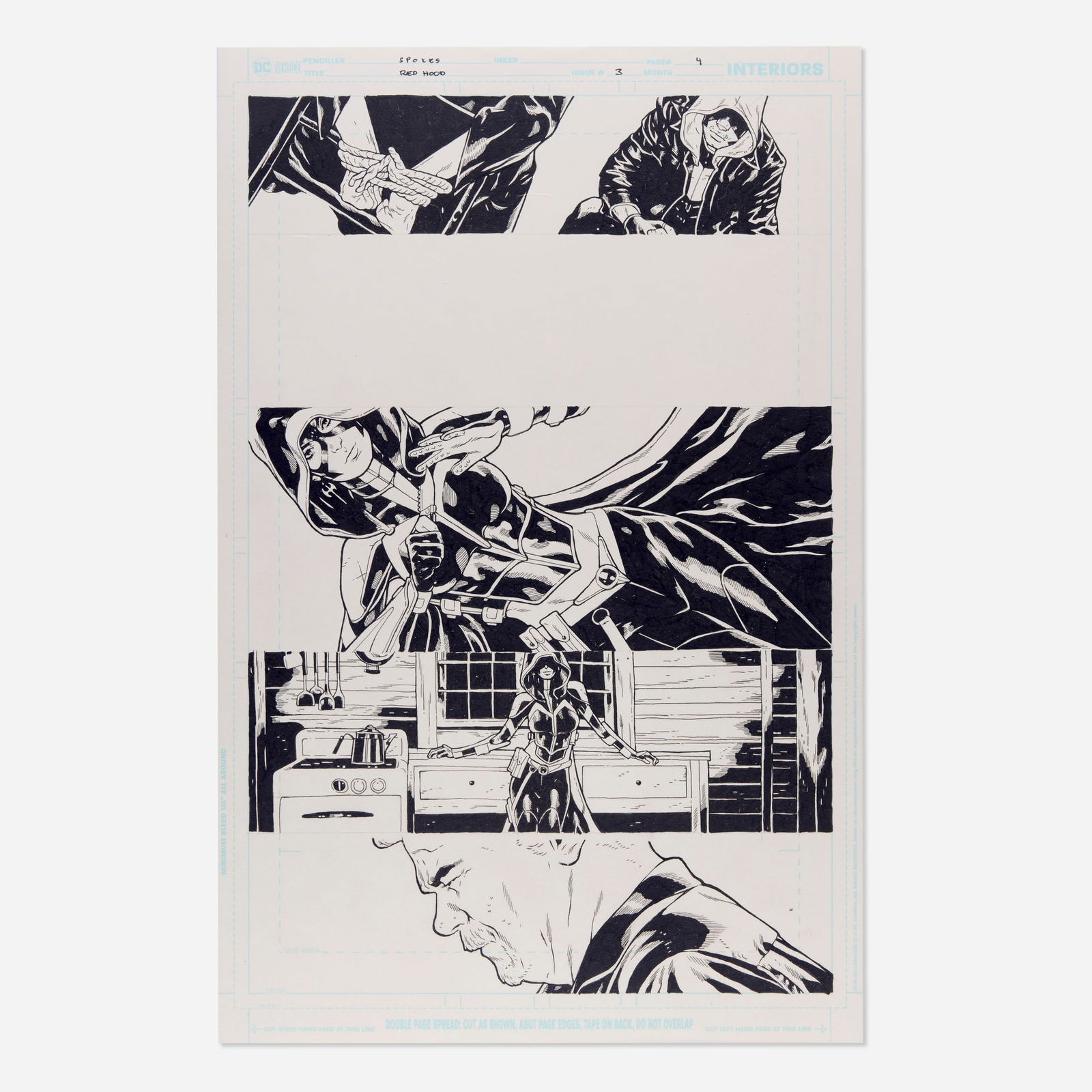 Jeff Spokes, Red Hood #3 Story Page 4 Unpublished Original Art (DC Comics, 2025) (1 of 1)