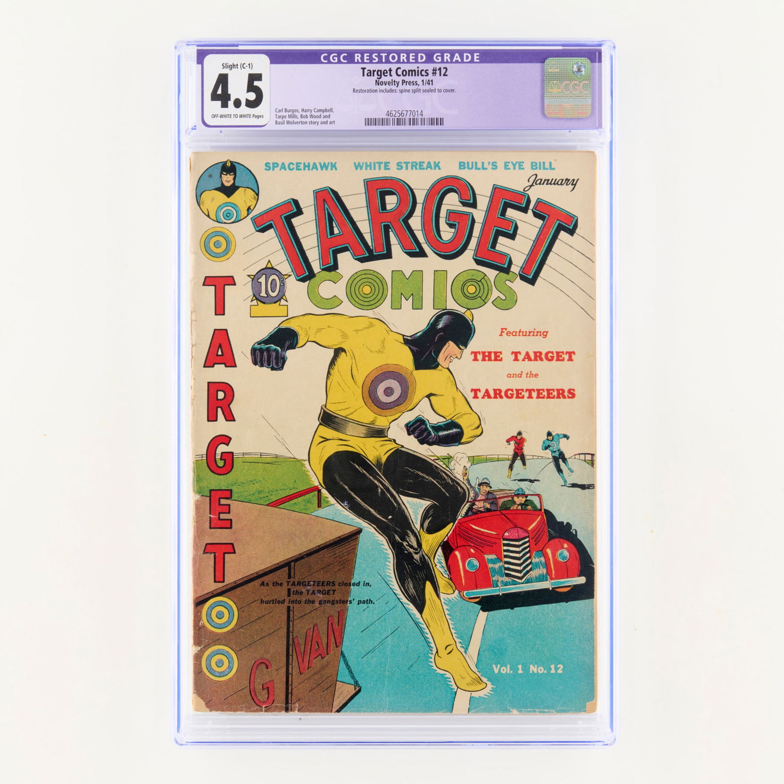 Novelty Press Target Comics #12 CGC 4.5 C-1 (1 of 2)