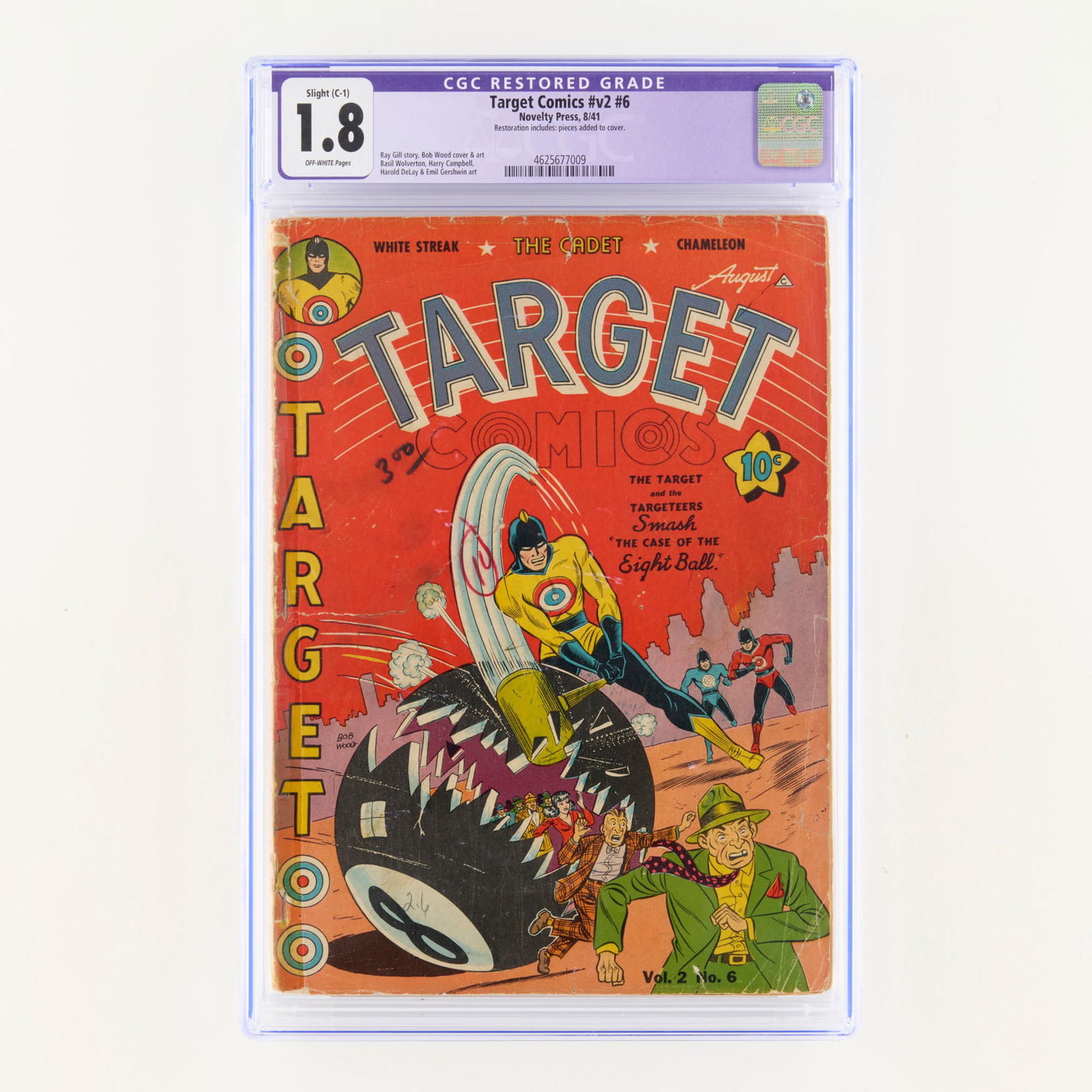 Novelty Press Target Comics v2 #6 CGC 1.8 C-1 (1 of 2)