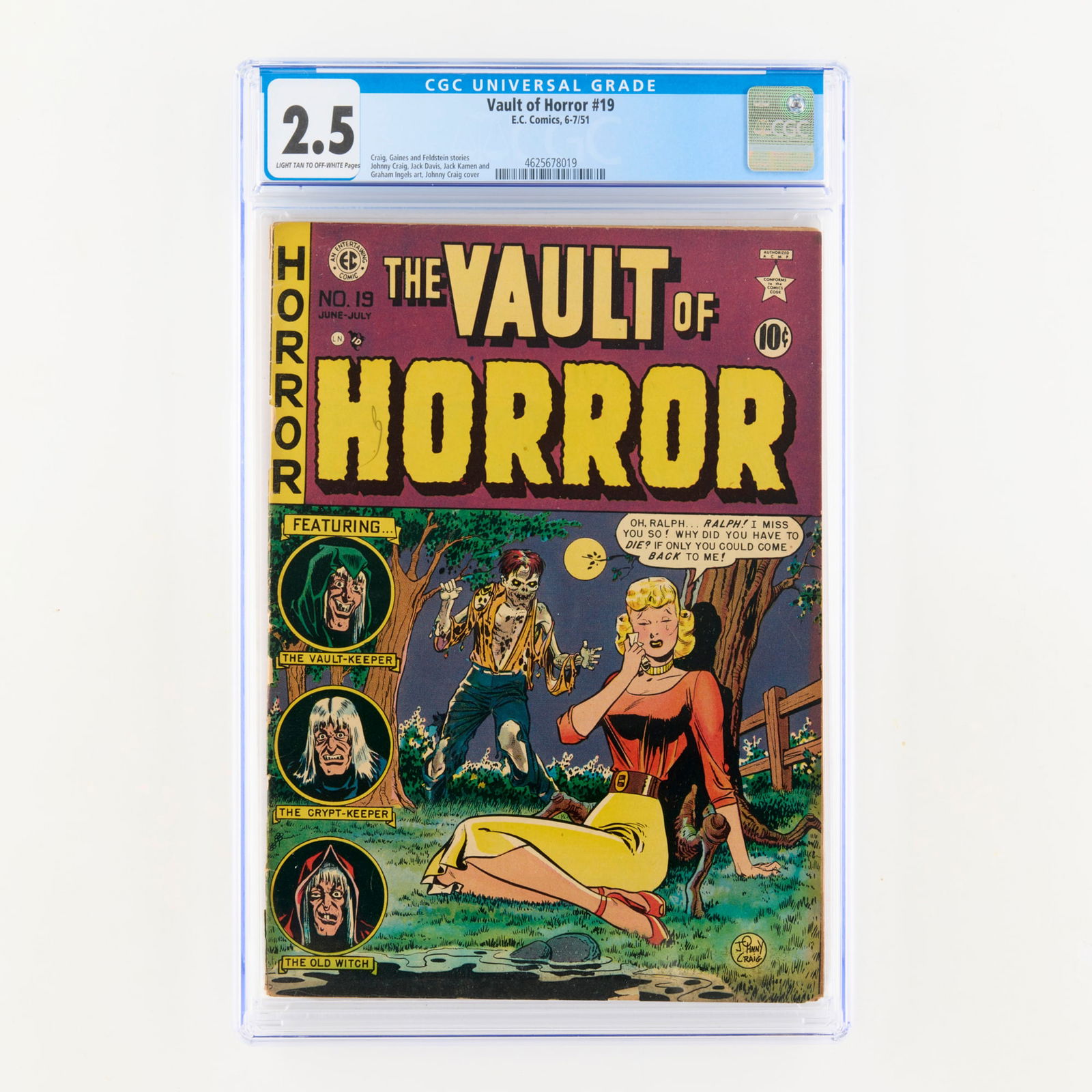 E.C. Comics Vault of Horror #19 CGC 2.5 (1 of 2)
