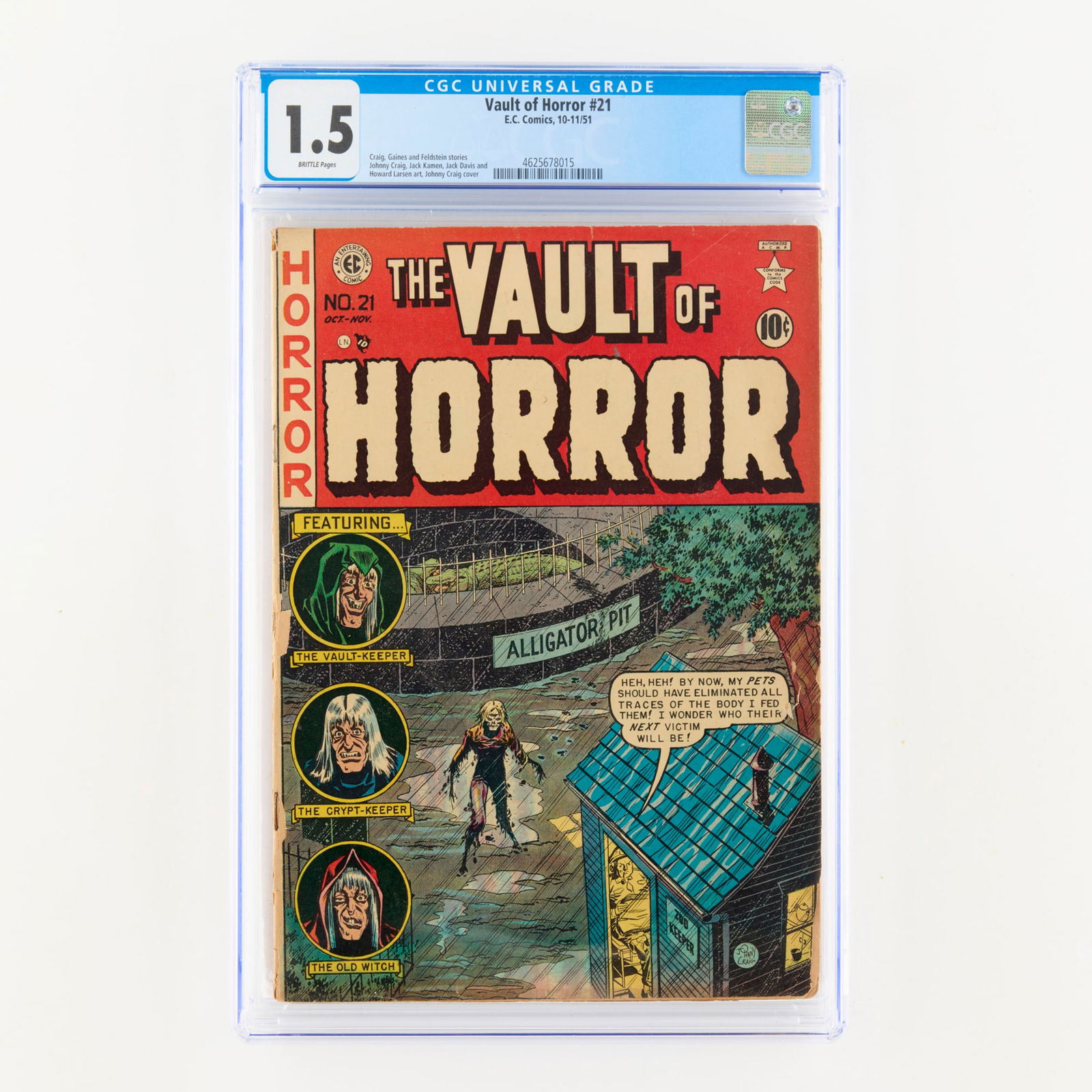 E.C. Comics Vault of Horror #21 CGC 1.5 (1 of 2)