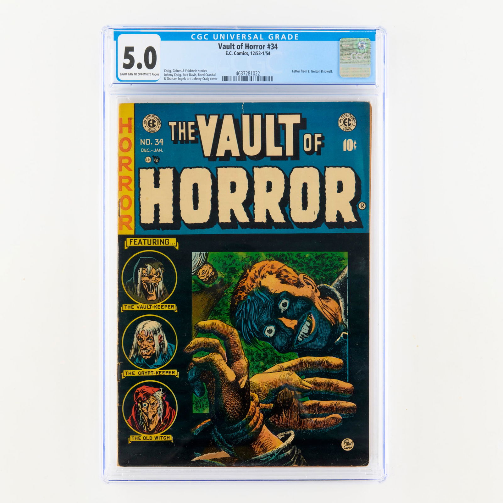 E.C. Comics Vault of Horror #34 CGC 5.0 (1 of 2)