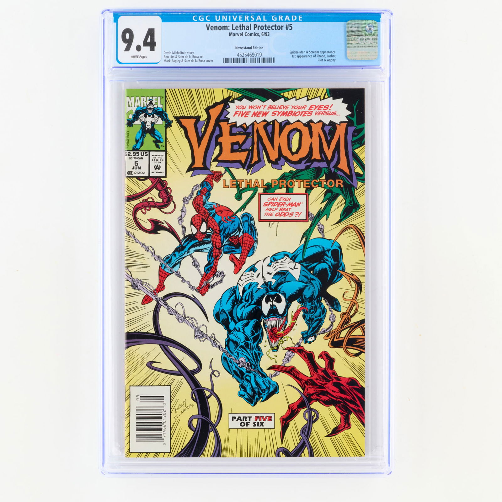 Marvel Comics Venom: Lethal Protector #5 CGC 9.4 Newsstand (1 of 2)