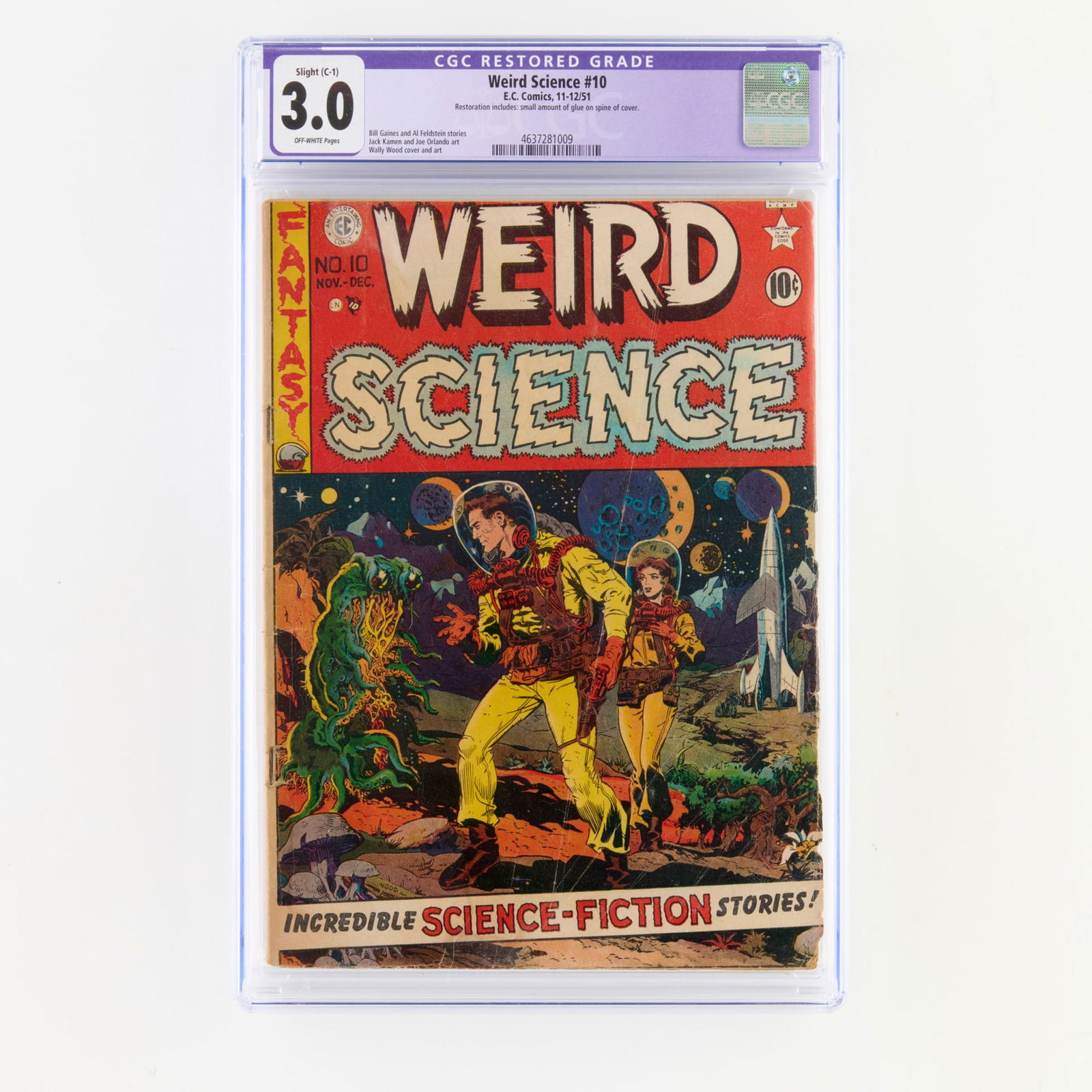 E.C. Comics Weird Science #10 CGC 3.0 C-1 (1 of 2)