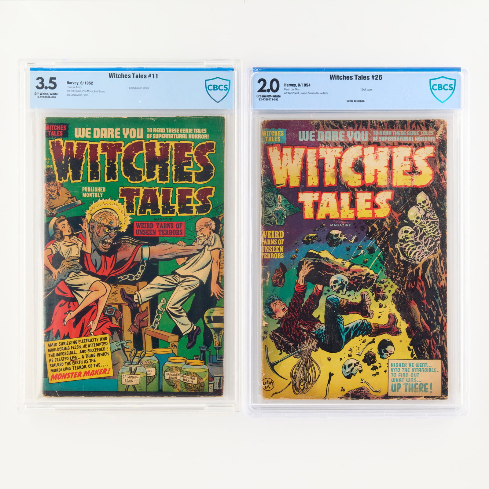 2 Harvey Publications Witches Tales #11 & #26 CBCS Group (1 of 2)
