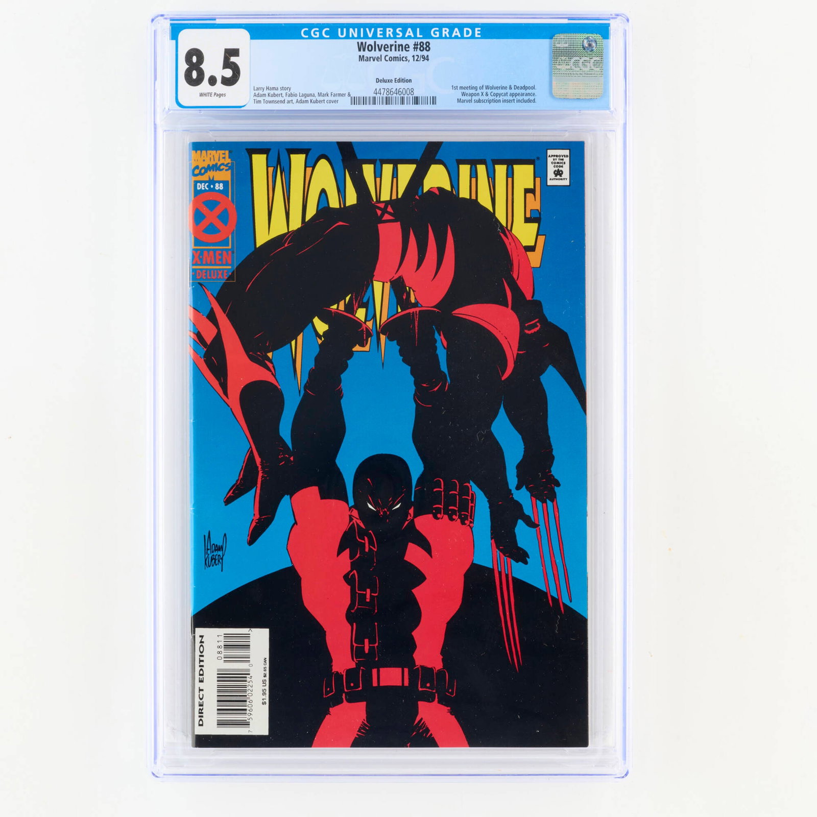 Marvel Comics Wolverine #88 CGC 8.5 Deluxe Edition (1 of 2)