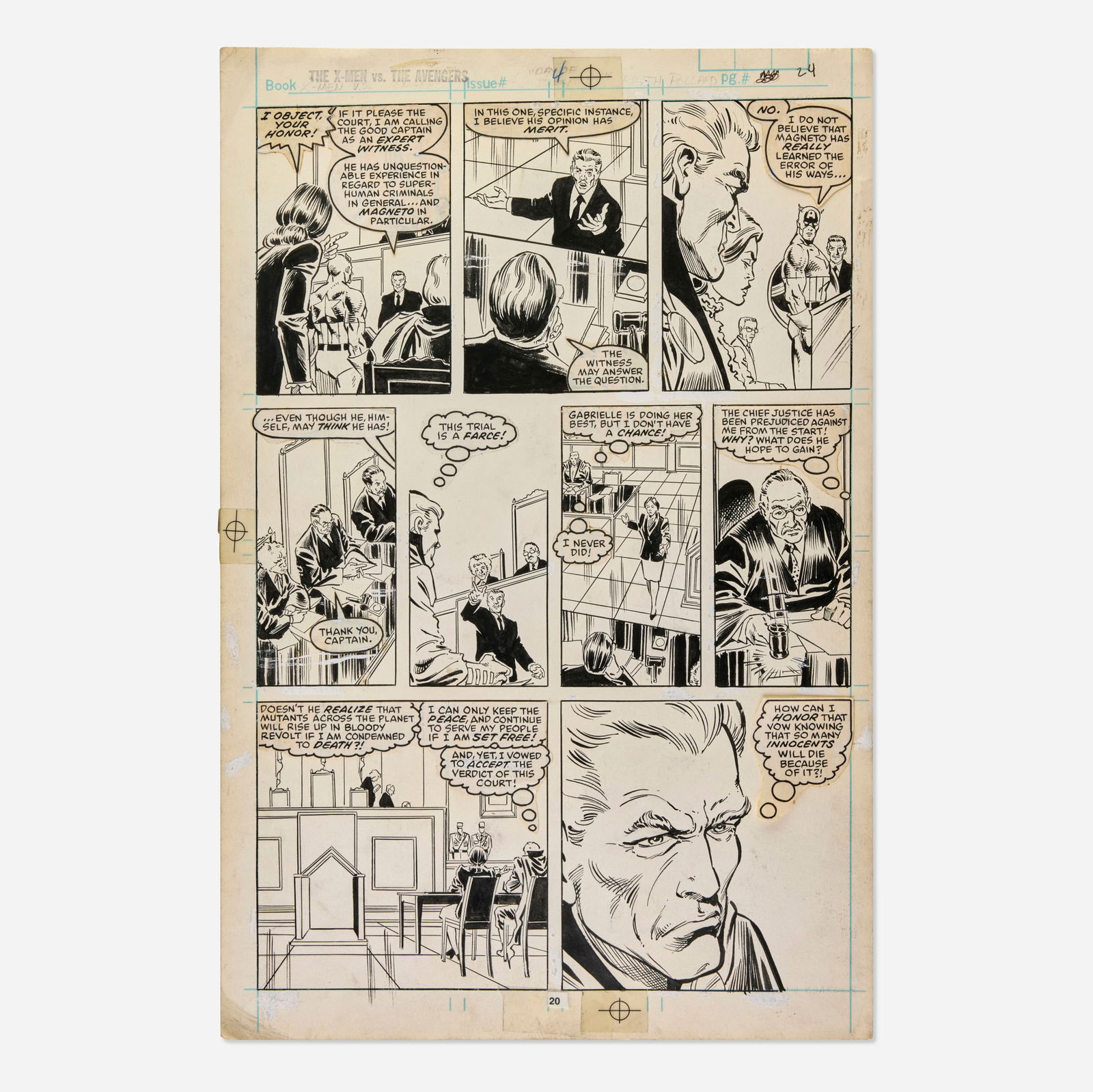 Keith Pollard, The X-Men vs. The Avengers #4 Story Page 24 Original Art (Marvel Comics, 1987) (1 of 1)