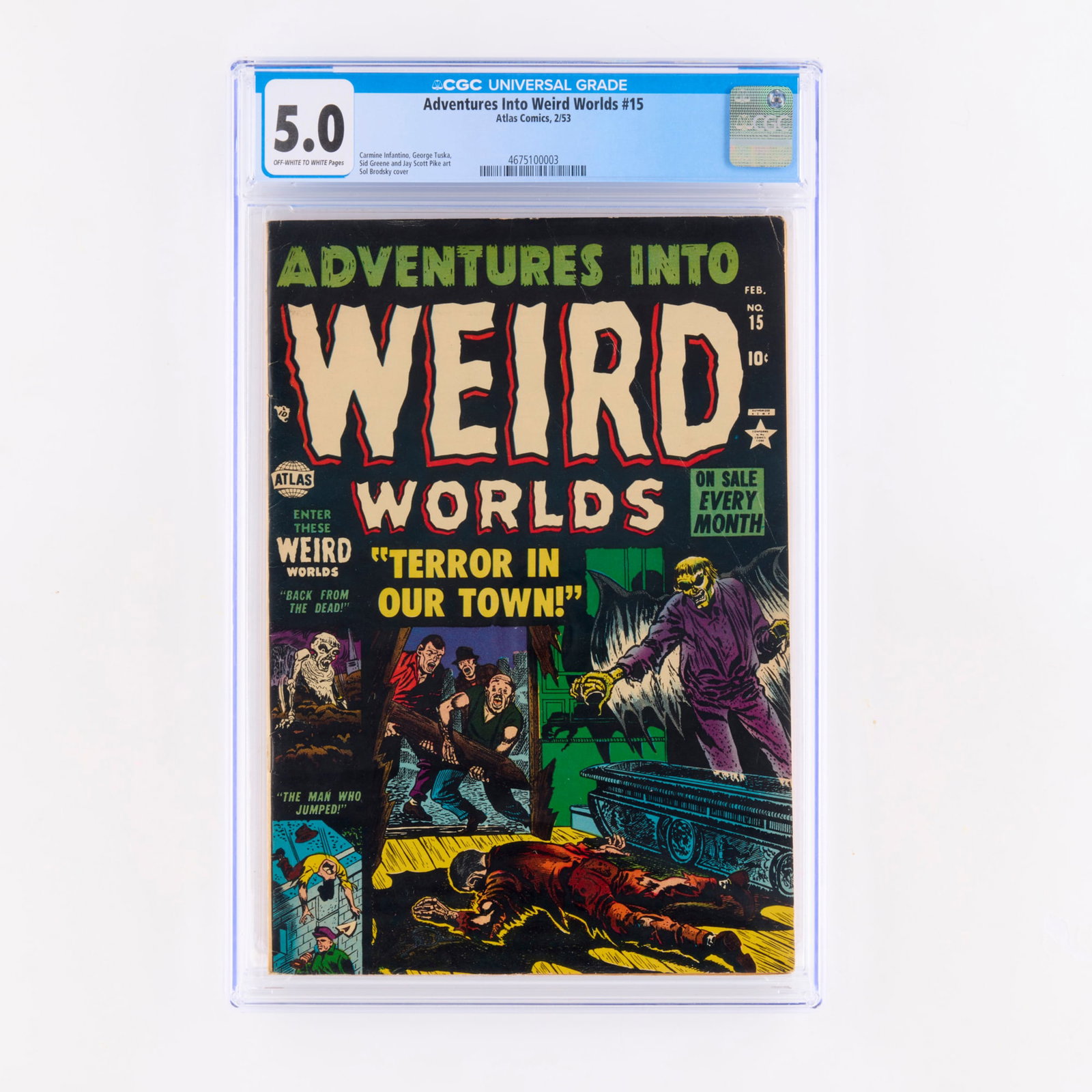 Atlas Comics Adventures Into Weird Worlds #15 CGC 5.0 (1 of 2)