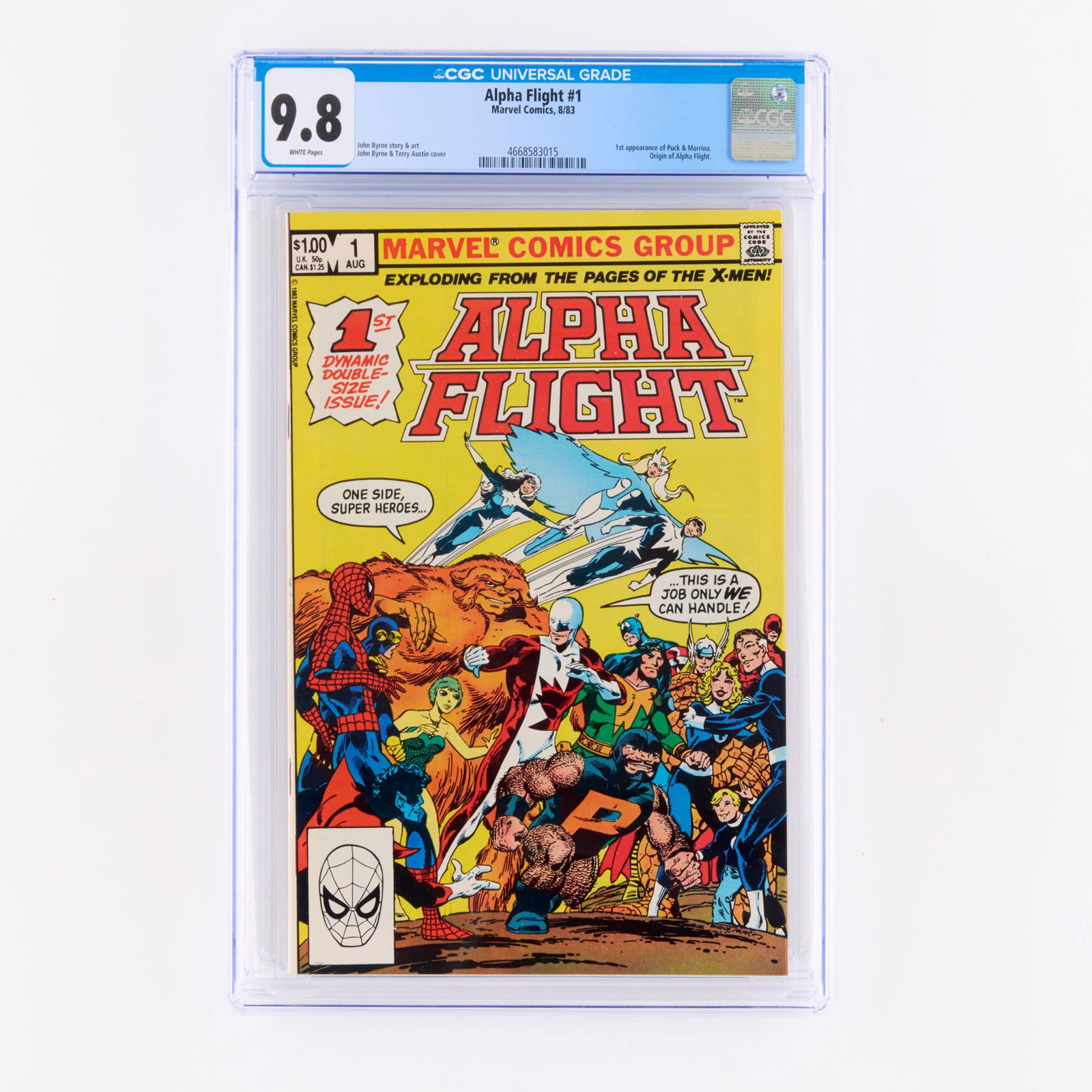 Marvel Comics Alpha Flight #1 CGC 9.8 (1 of 2)