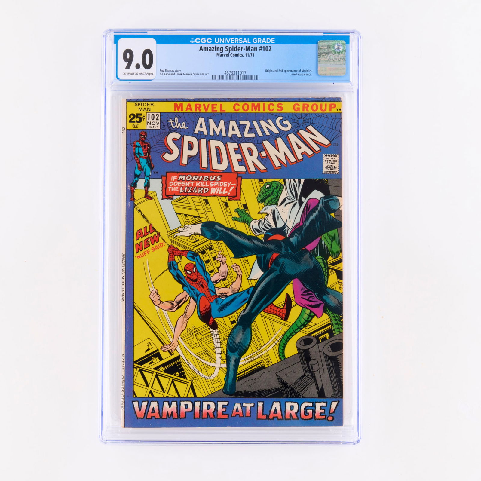 Marvel Comics Amazing Spider-Man #102 CGC 9.0 (1 of 2)