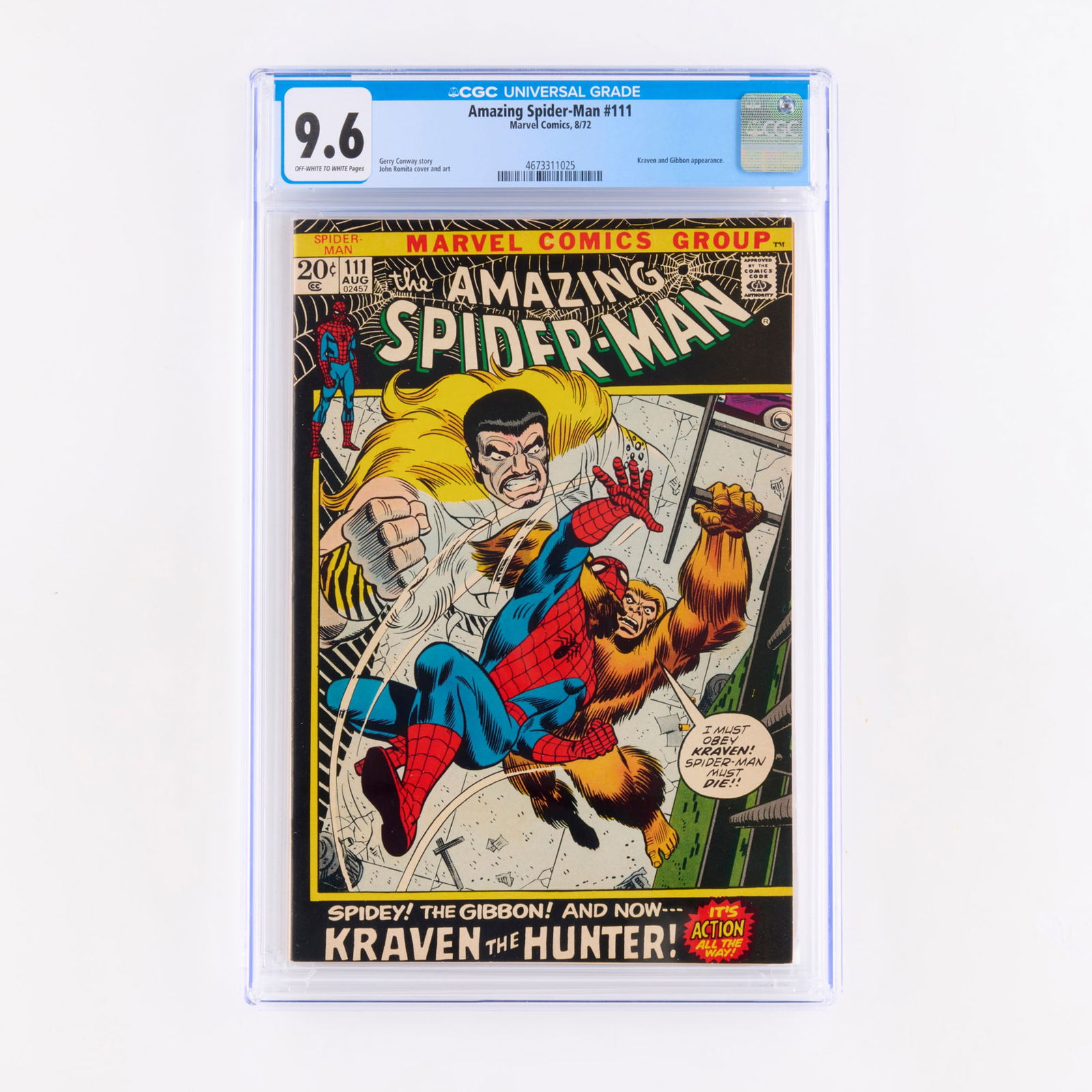 Marvel Comics Amazing Spider-Man #111 CGC 9.6 (1 of 2)