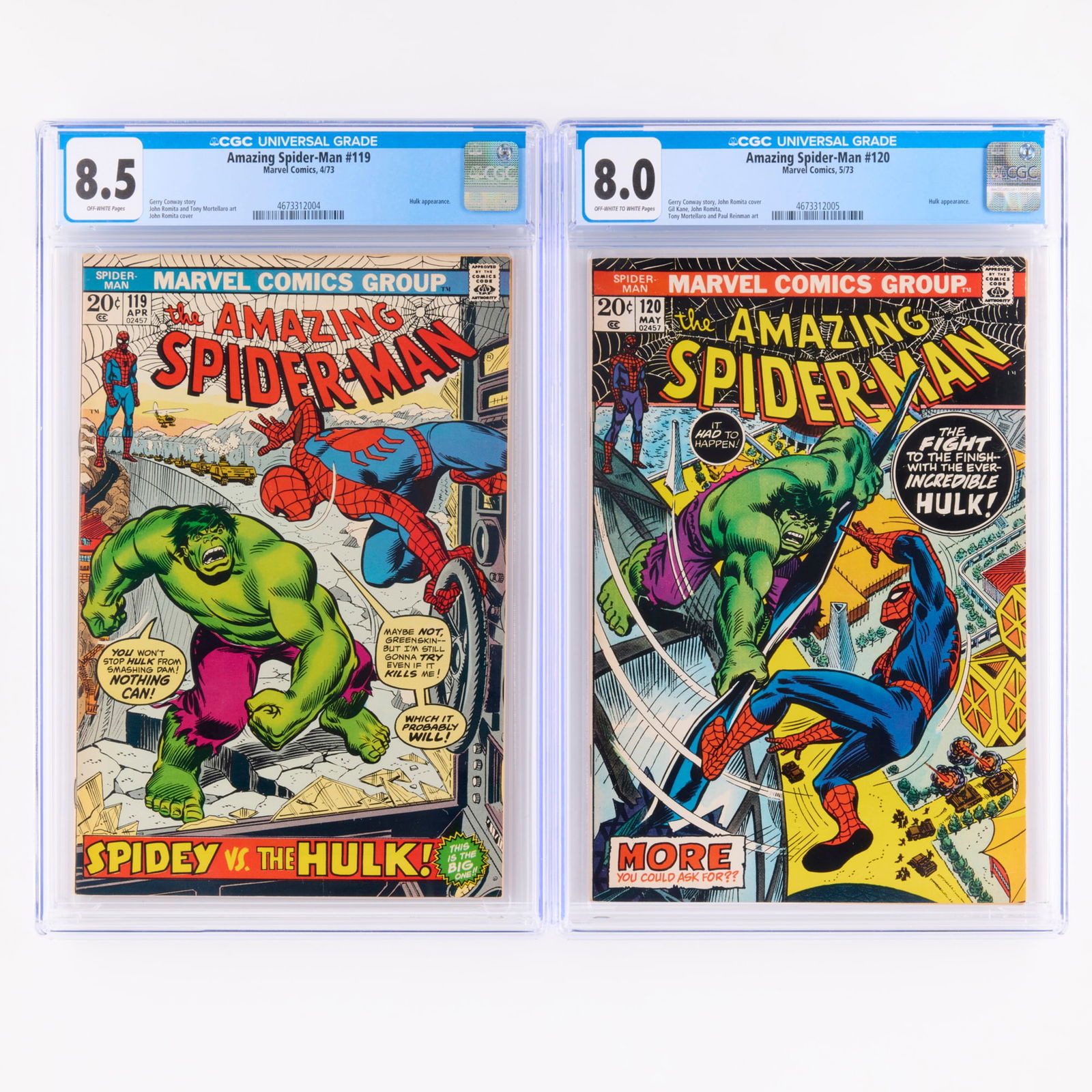 2 Marvel Comics Amazing Spider-Man #119 and #120 CGC Group (1 of 2)