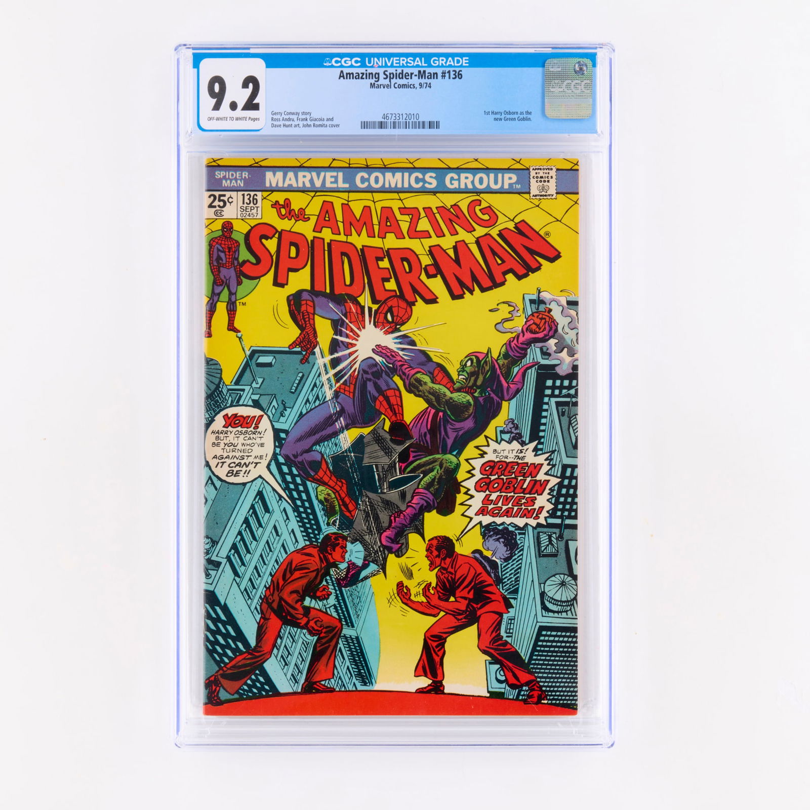Marvel Comics Amazing Spider-Man #136 CGC 9.2 (1 of 2)