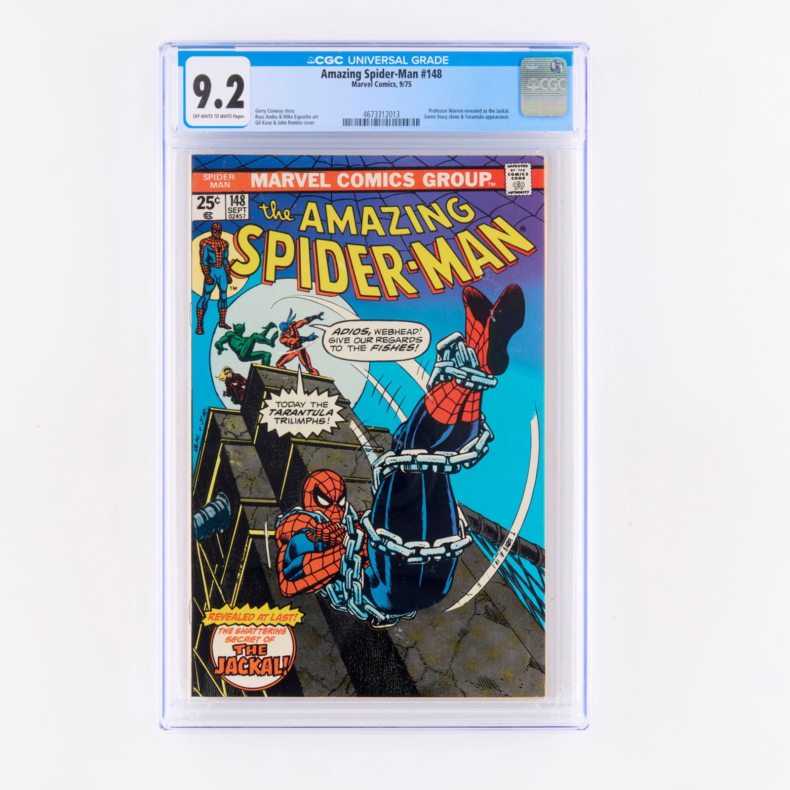 Marvel Comics Amazing Spider-Man #148 CGC 9.2 (1 of 2)