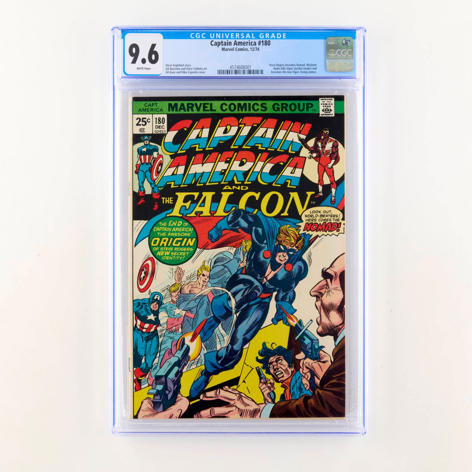 Marvel Comics Captain America #180 CGC 9.6 (1 of 2)