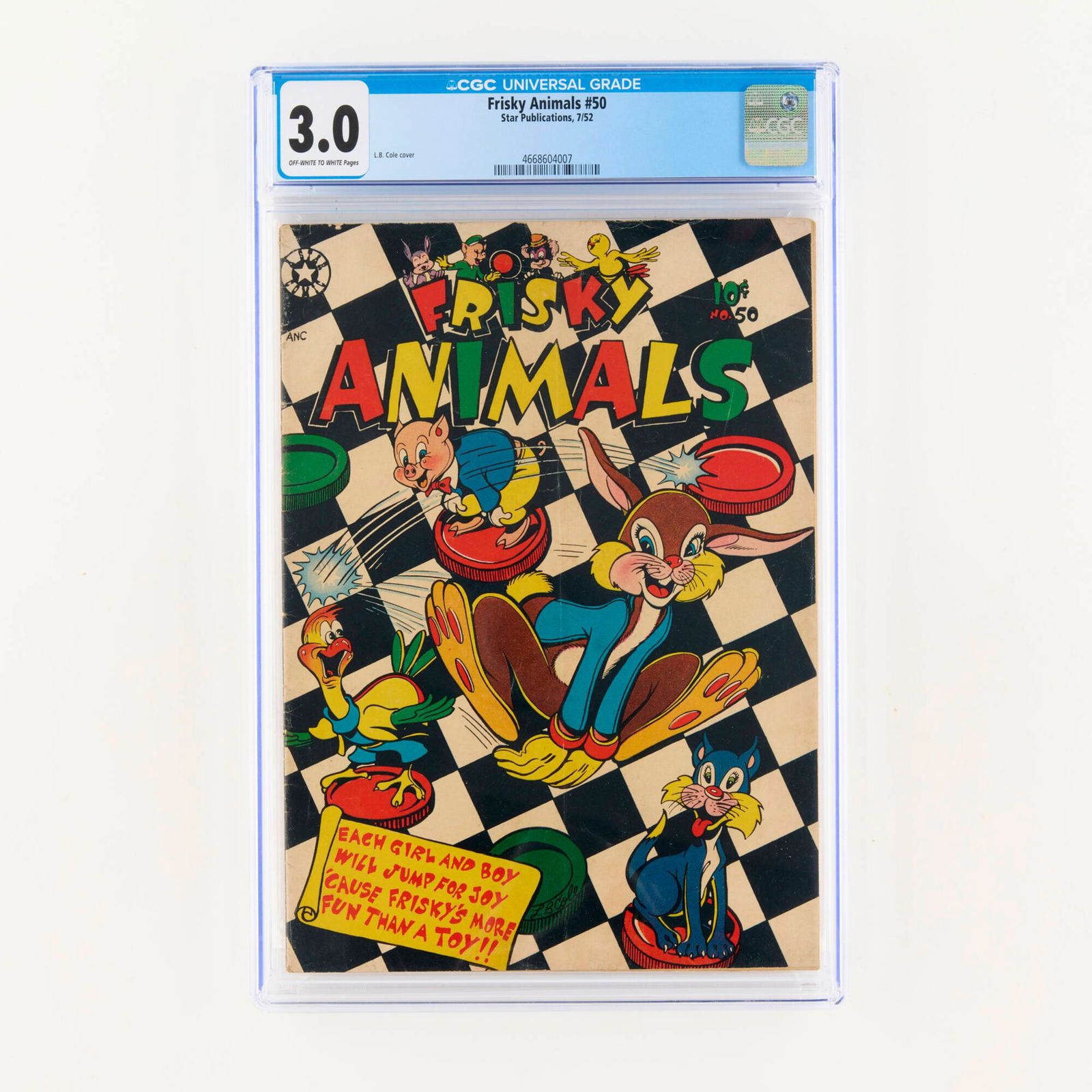 Star Publications Frisky Animals #50 CGC 3.0 (1 of 2)