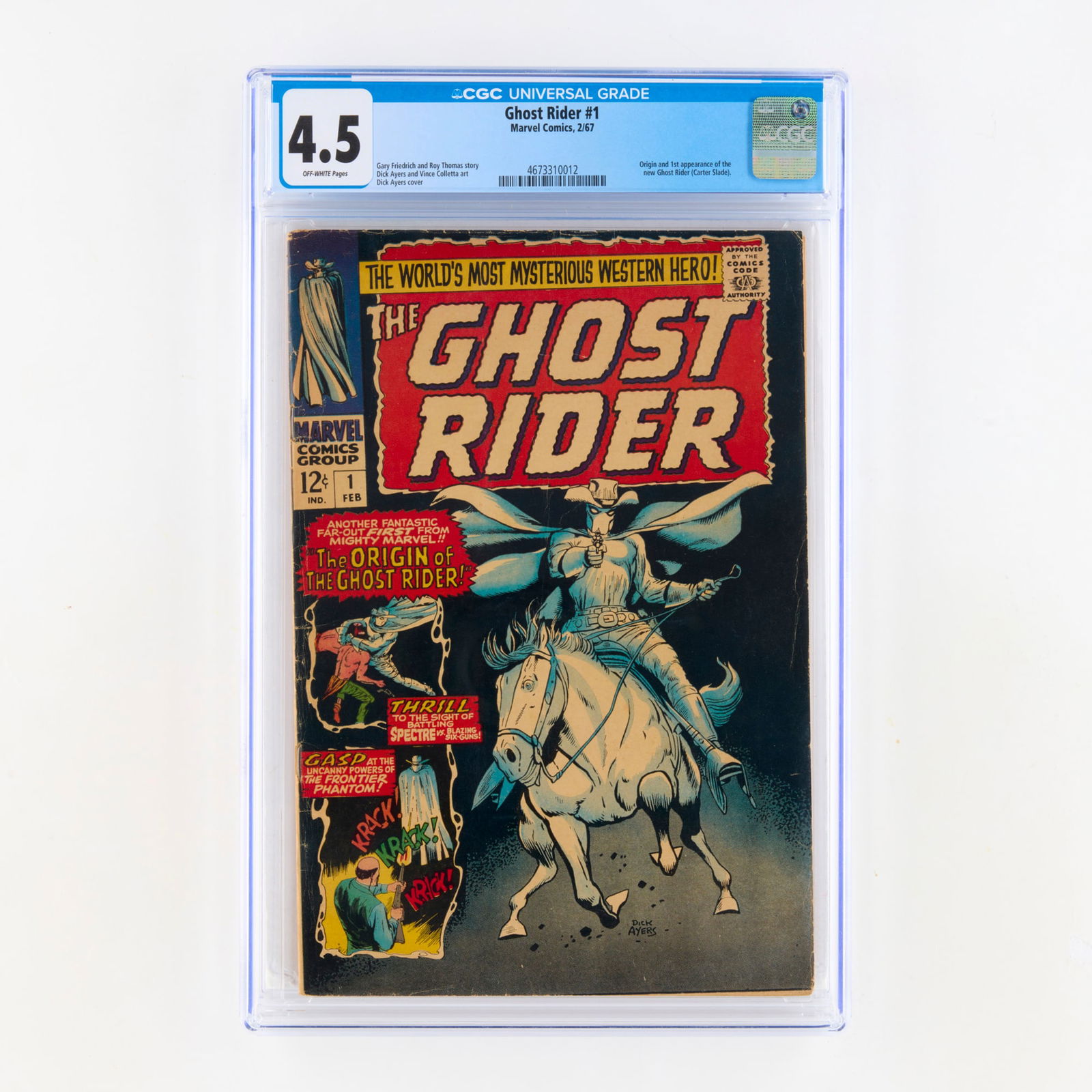 Marvel Comics Ghost Rider #1 CGC 4.5 (1 of 2)