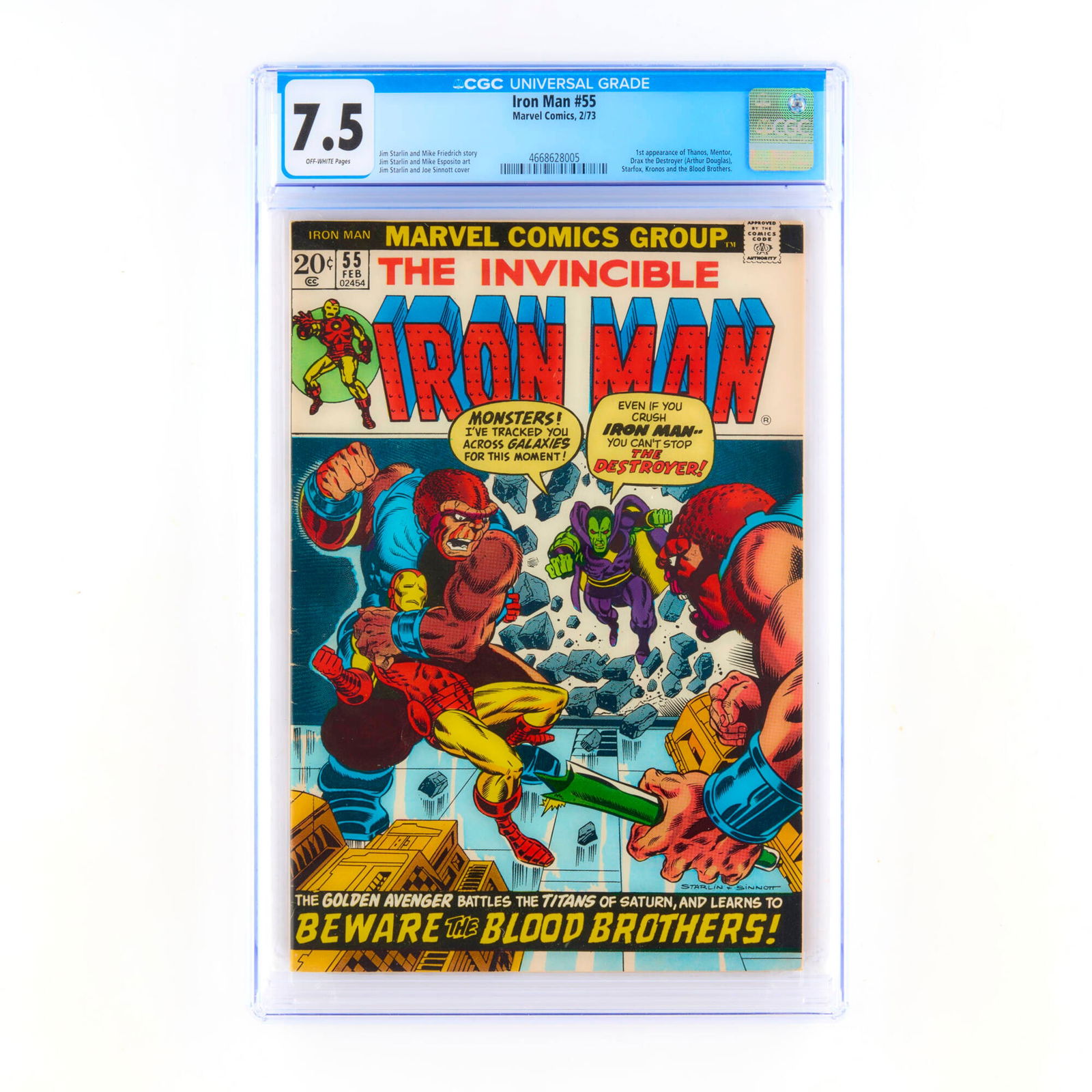 Marvel Comics Iron Man #55 CGC 7.5 (1 of 2)