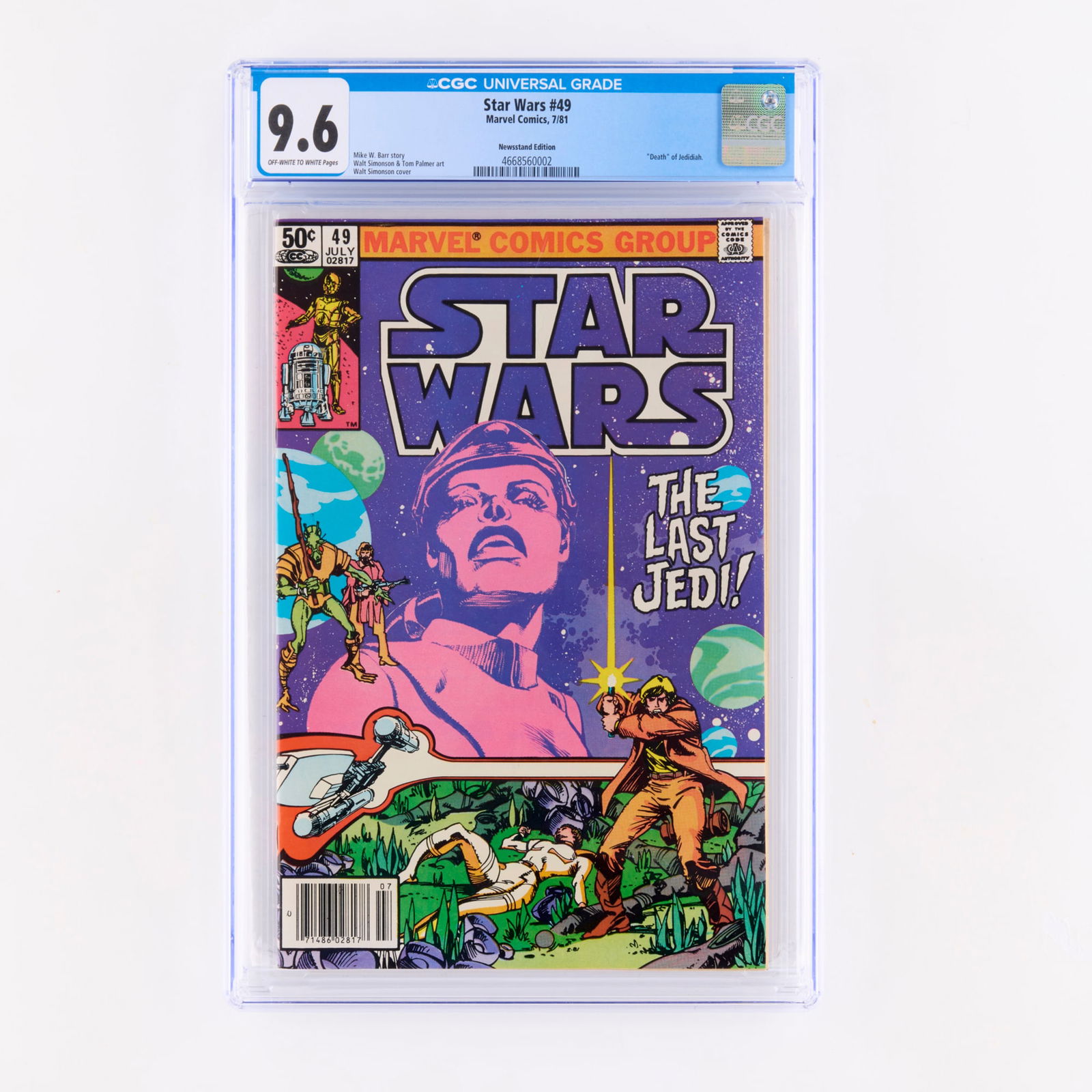 Marvel Comics Star Wars #49 CGC 9.6 Newsstand (1 of 2)