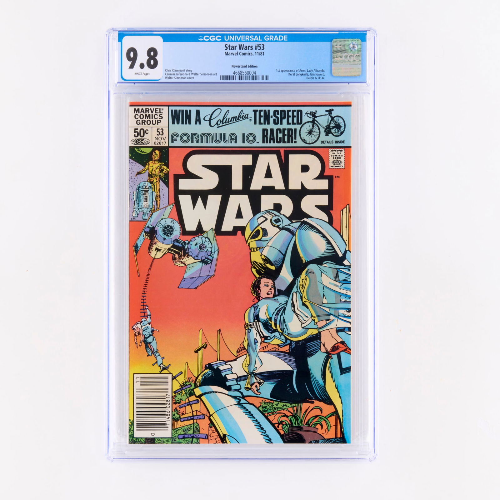 Marvel Comics Star Wars #53 CGC 9.8 Newsstand (1 of 2)