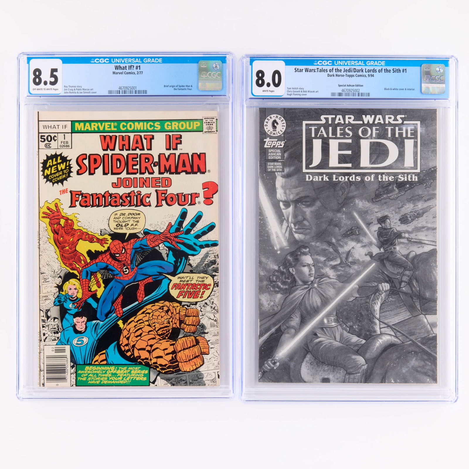 2 Dark Horse Marvel Tales of the Jedi Dark Lords of the Sith #1 Special Ashcan Edition What If? #1 (1 of 2)