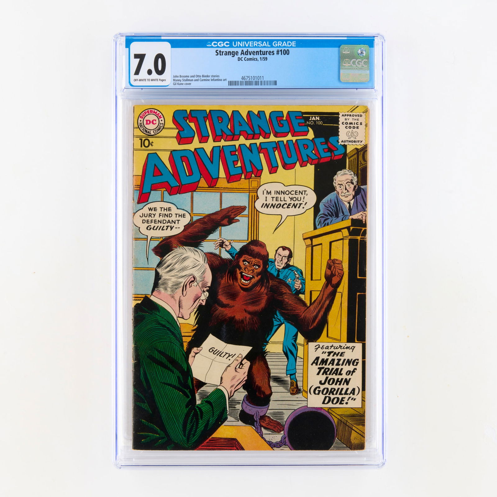 DC Comics Strange Adventures #100 CGC 7.0 (1 of 2)