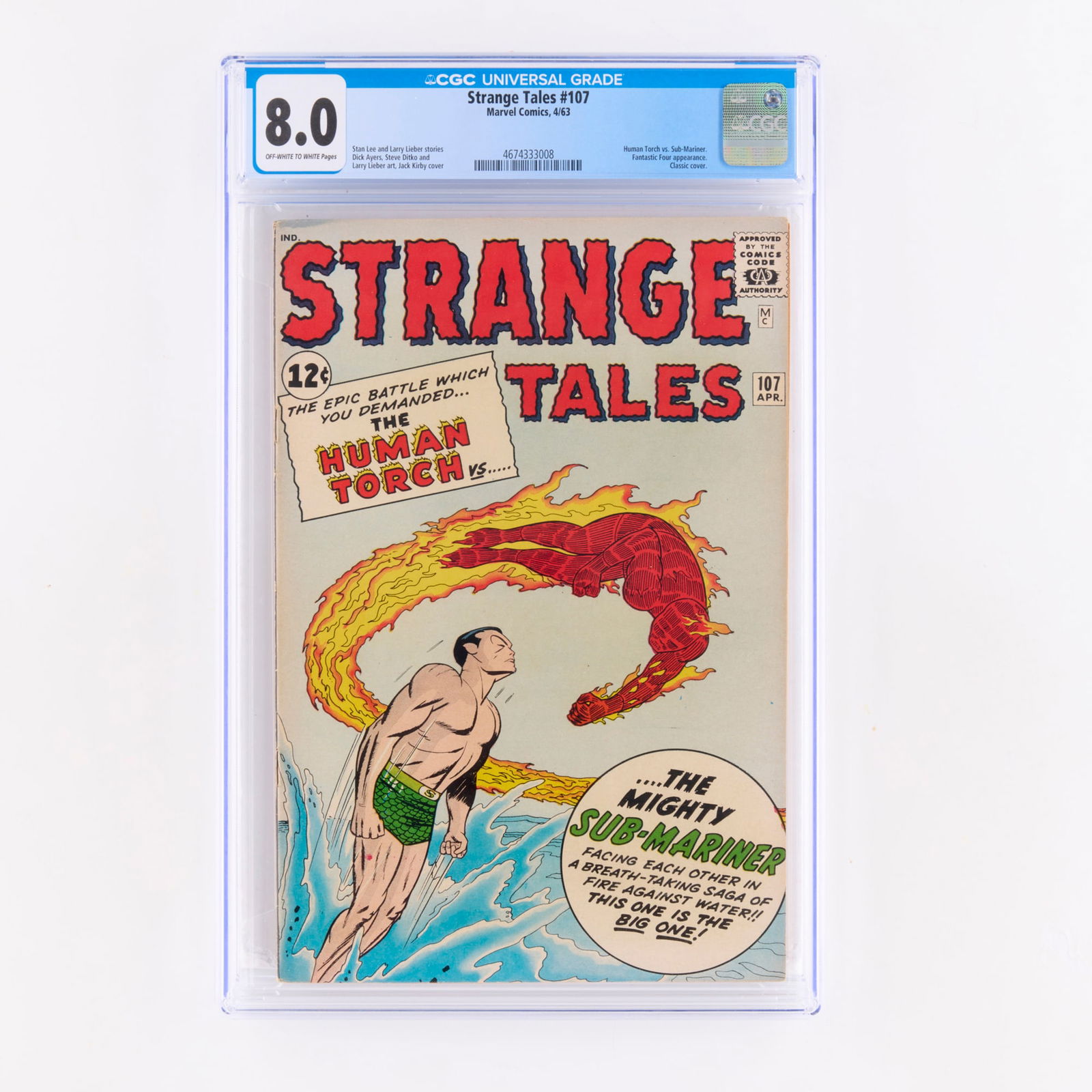 Marvel Comics Strange Tales #107 CGC 8.0 (1 of 2)