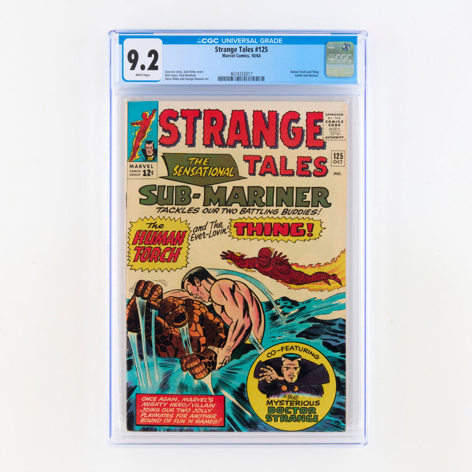 Marvel Comics Strange Tales #125 CGC 9.2 (1 of 2)